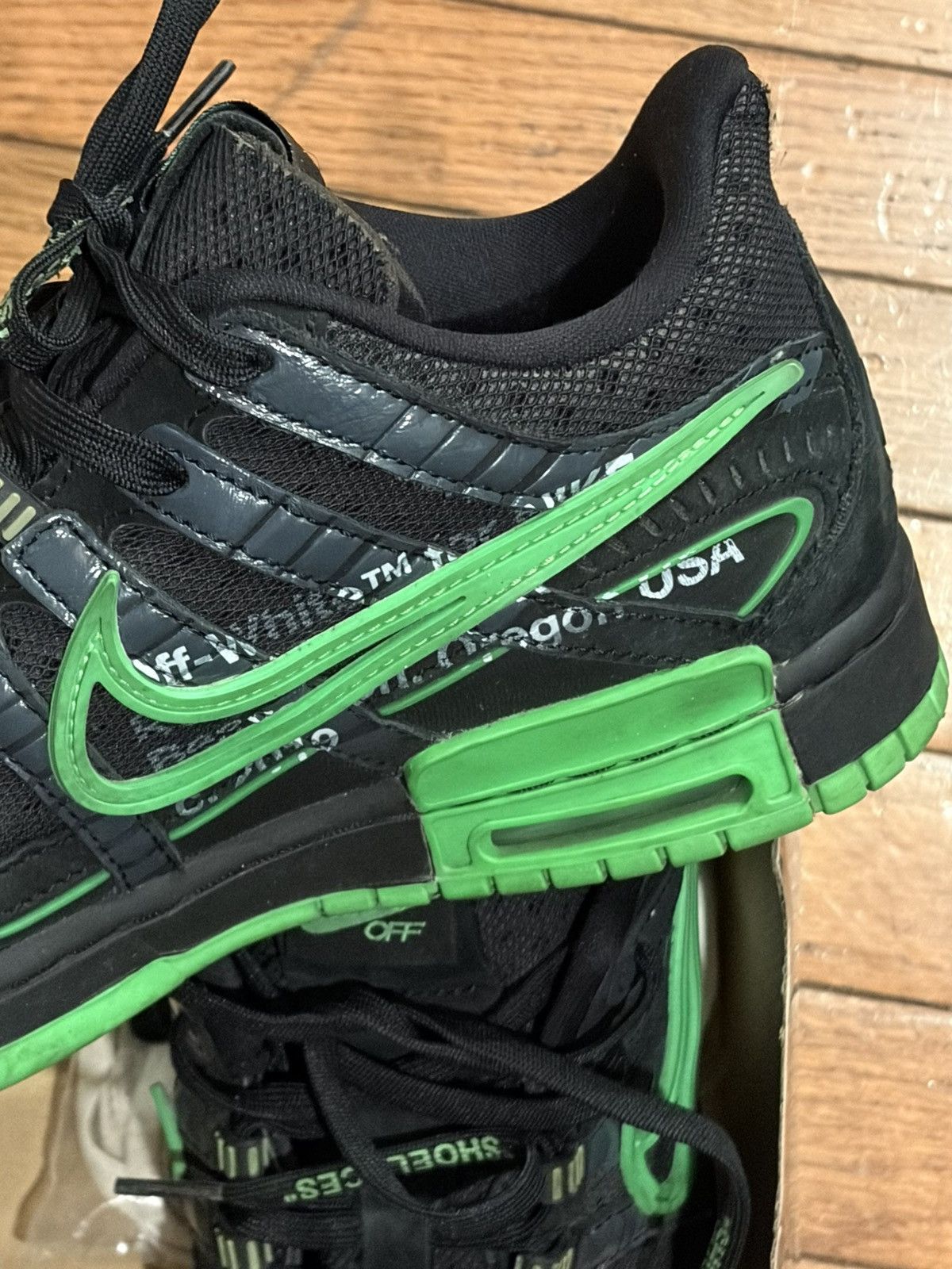 Nike Nike Air Rubber Dunk x Off-White Low Green Strike Size US 7.5 / IT 37.5 - 5 Thumbnail