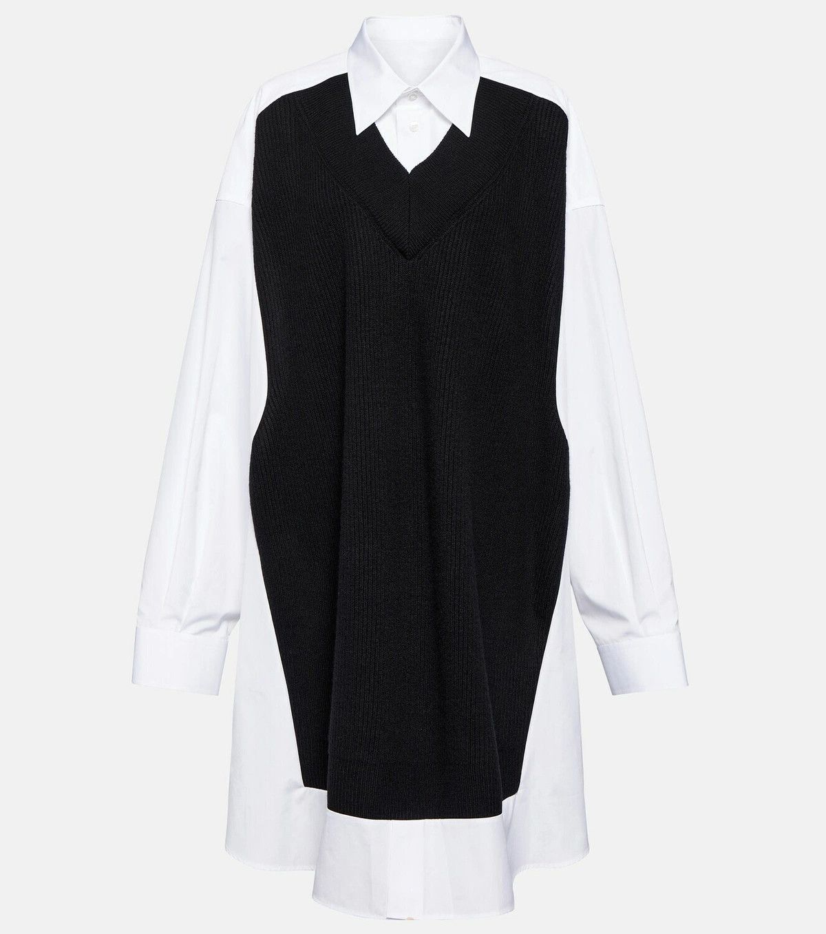 Maison Margiela o1y0625 Midi Dress in Black/White Size XXS / US 00 / IT 34 - 1 Thumbnail