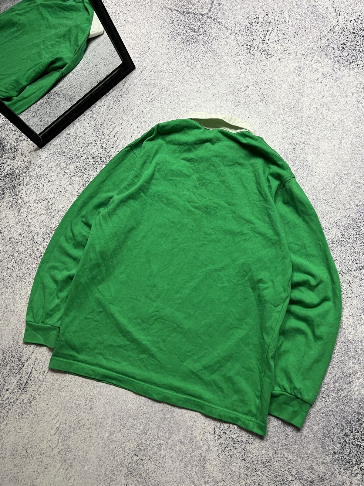 Nike × Vintage Rare Vintage Nike Ireland Polo Long-Sleeve Small Swoosh Size US L / EU 52-54 / 3 - 6 Thumbnail