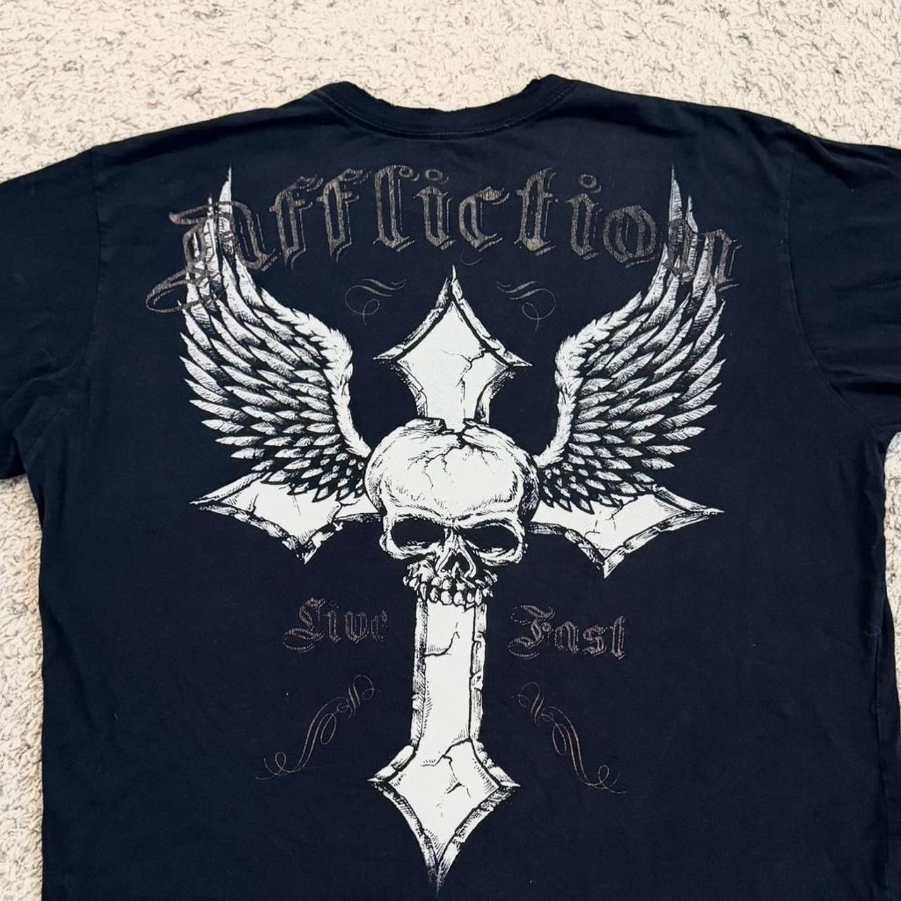 Affliction Y2K Vintage Affliction Cross Graphic Tee L Size US L / EU 52-54 / 3 - 5 Thumbnail