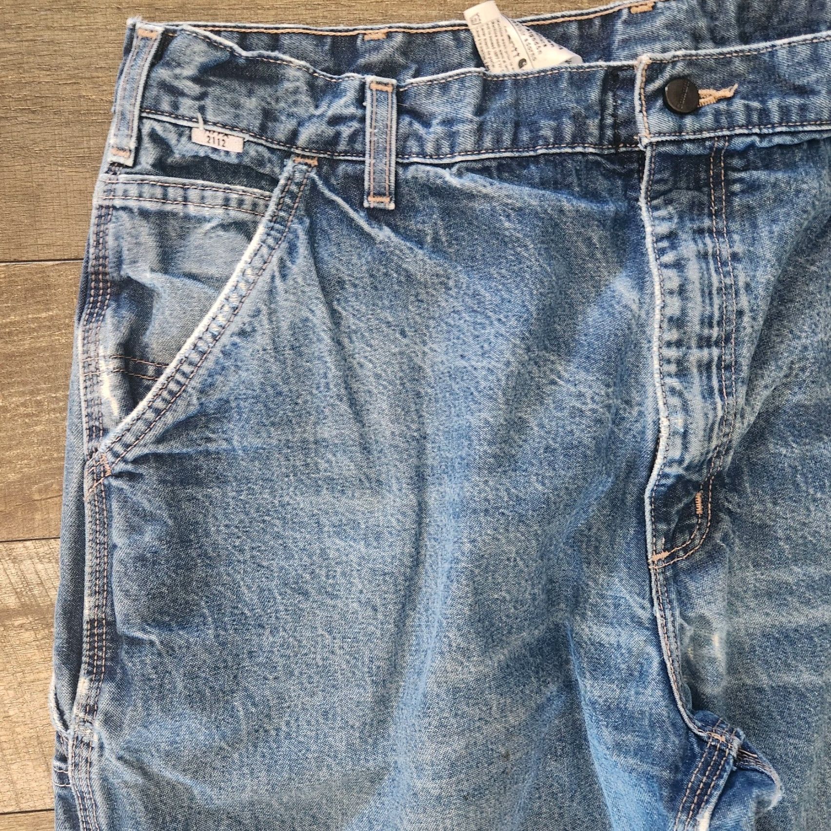 Carhartt Carhartt FR Jeans Mens 38x32 Carpenter Blue Cat 2 2112 Distressed Denim Straight Jeans Mens Blue Cat 2 2112 FR Denim Distressed Denim Size US 38 / EU 54 - 6 Thumbnail