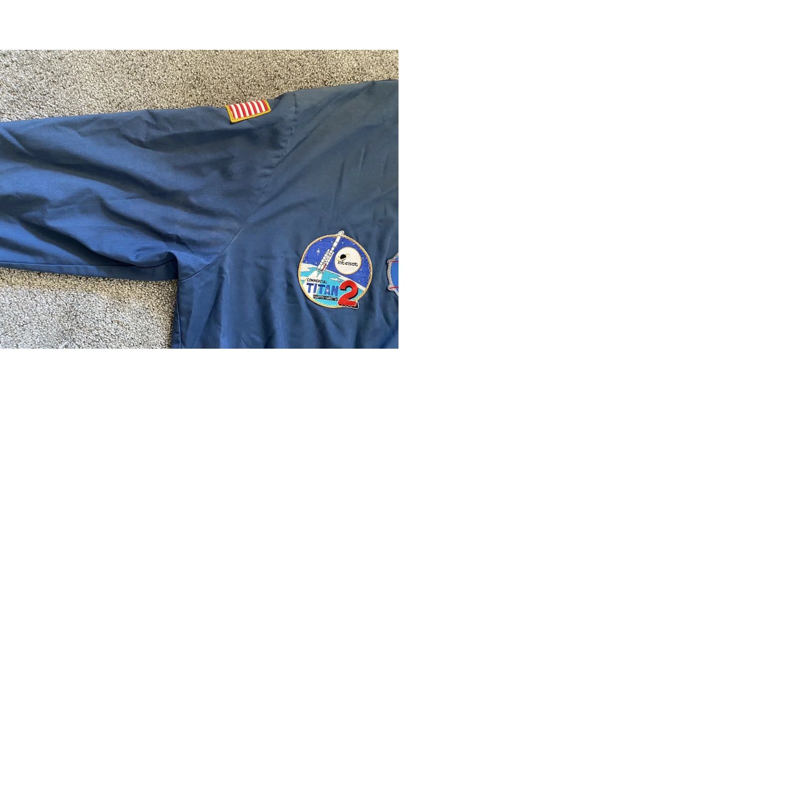 Vintage VINTAGE King Louie Pro Fit Jacket Men’s XL Titan Team Rockets Space Intelsat Blue 80s 90s USA Hipster Space Stars Jacket Mens Size US XL / EU 56 / 4 - 12 Thumbnail