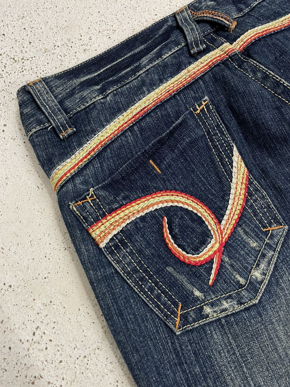 Le Grande Bleu (L.G.B.) Come Stai? Flare Whisker Distressed Japan Fashion Size US 30 / EU 46 - 19 Thumbnail