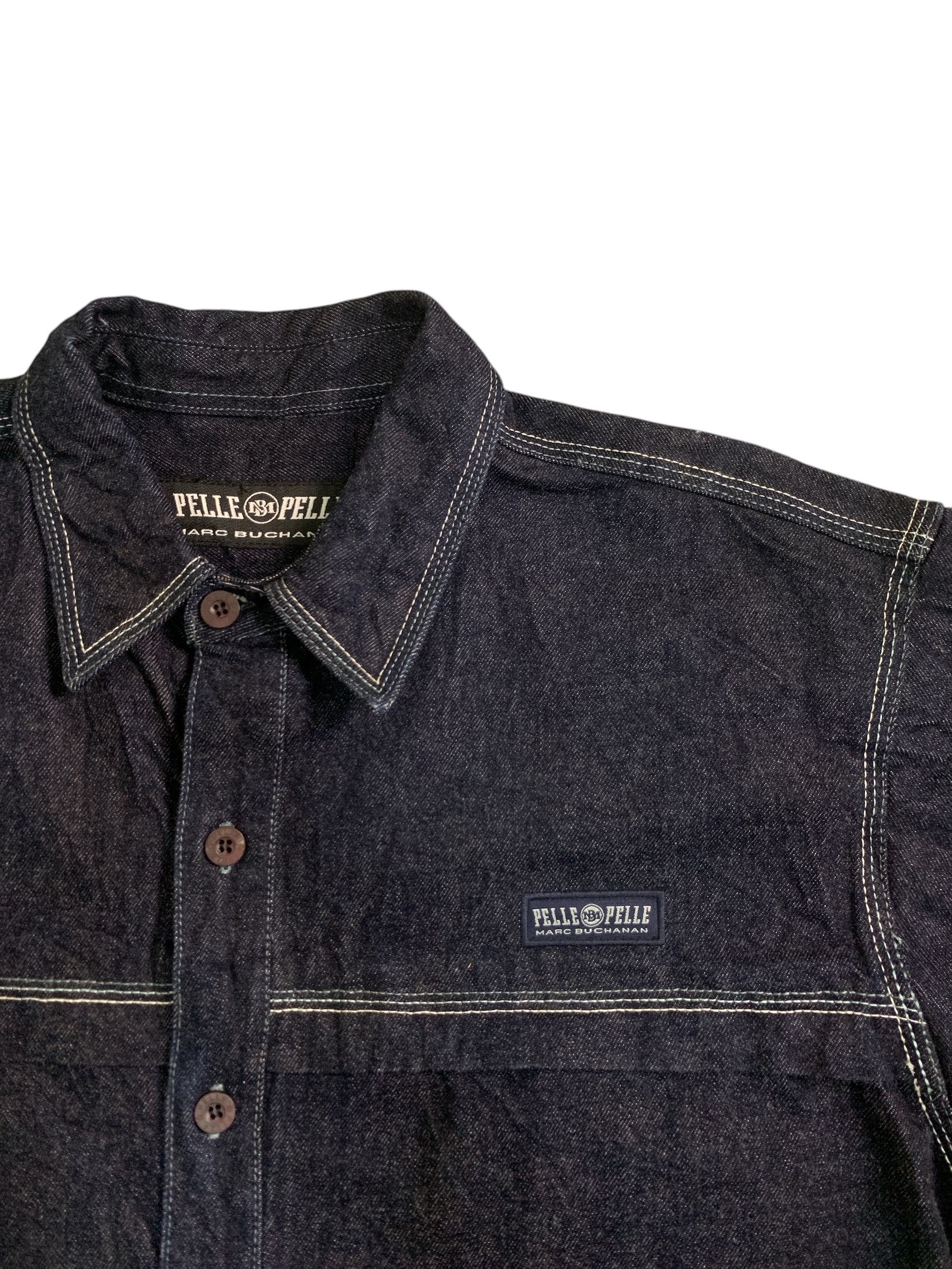 Marc Buchanan × Pelle Pelle Rare Design Pelle Pelle Marc Buchanan Denim Shirts Size US L / EU 52-54 / 3 - 8 Thumbnail