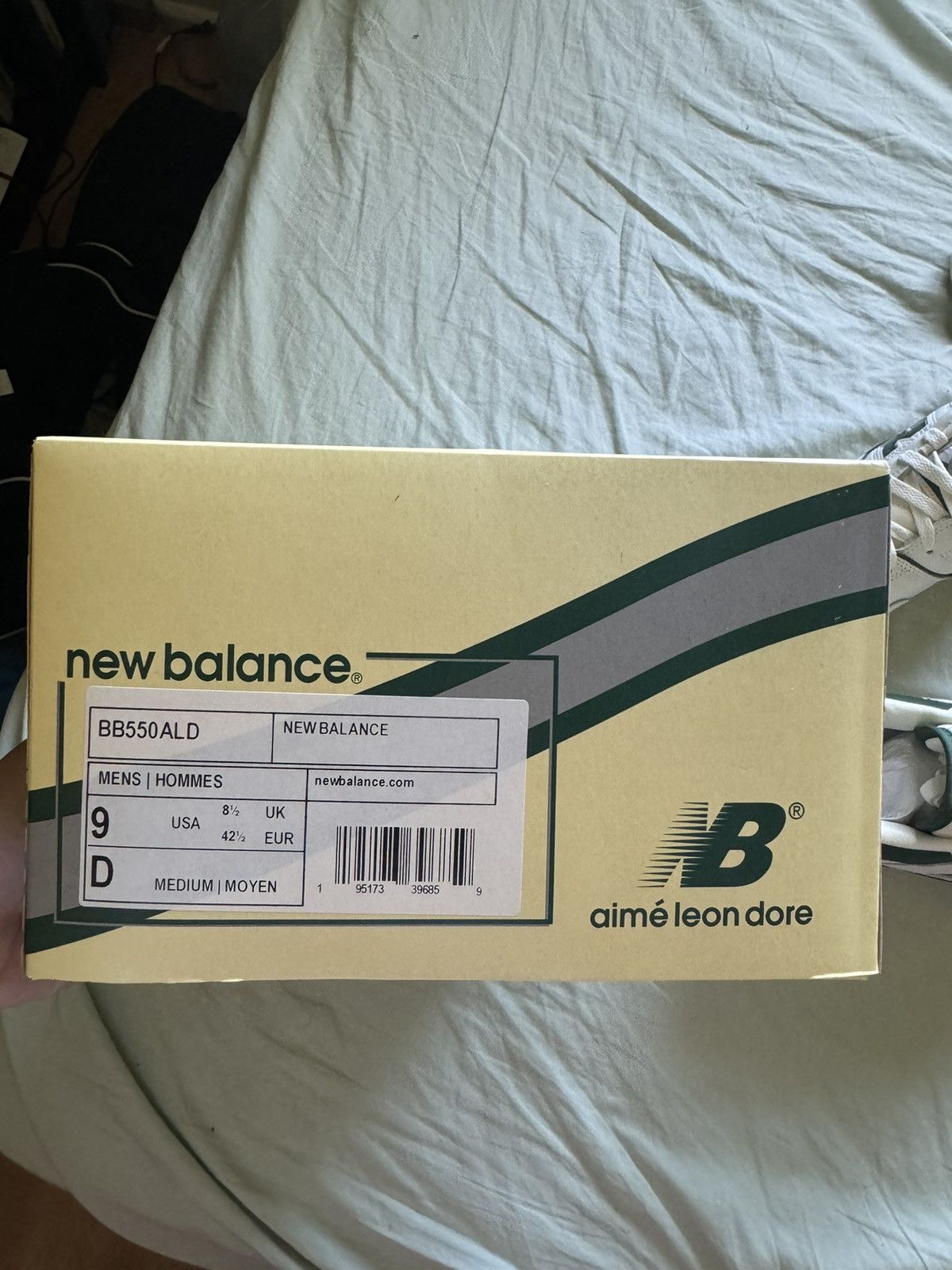 Aime Leon Dore × New Balance *NEW* Aime Leon Dore 550 White Green Vintage Sneakers Size US 9 / EU 42 - 12 Thumbnail