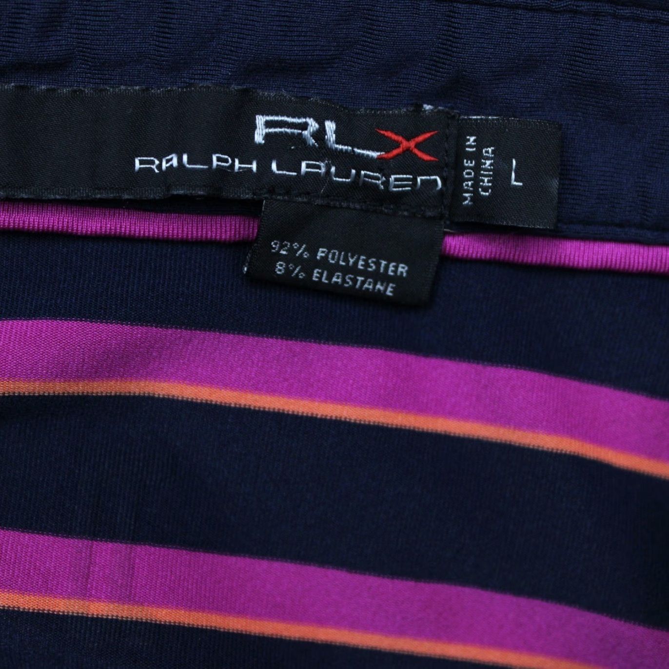 RLX Ralph Lauren RLX Ralph Lauren Polo Shirt Men Large Pink/Blue Golf Polyester Blend Short Sleeve Polo Shirt Size US L / EU 52-54 / 3 - 6 Thumbnail