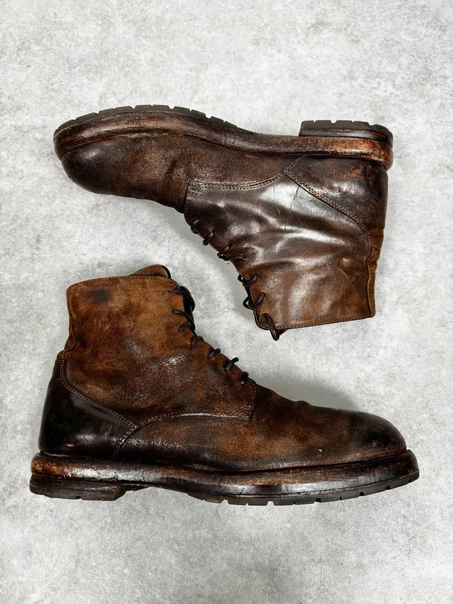 Vintage Ernesto Dolani Brown Eroded Suede Leather Boots Size US 9 / EU 42 - 2 Thumbnail