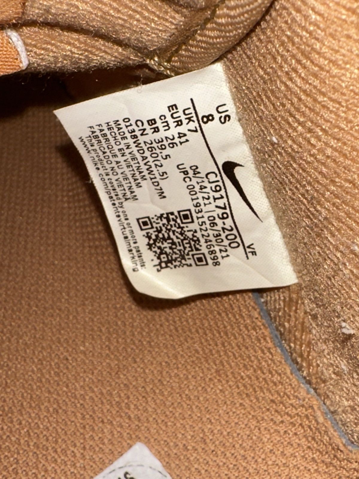 Nike Wheat Airforce 1 Size US 8 / EU 41 - 8 Thumbnail