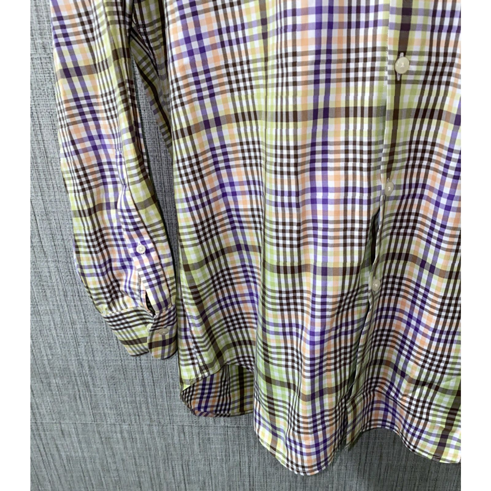 Peter Millar Peter Millar Mens Checkered Long Sleeve Button-Up Shirt M Multicolor Casual Shirt Size US M / EU 48-50 / 2 - 4 Thumbnail