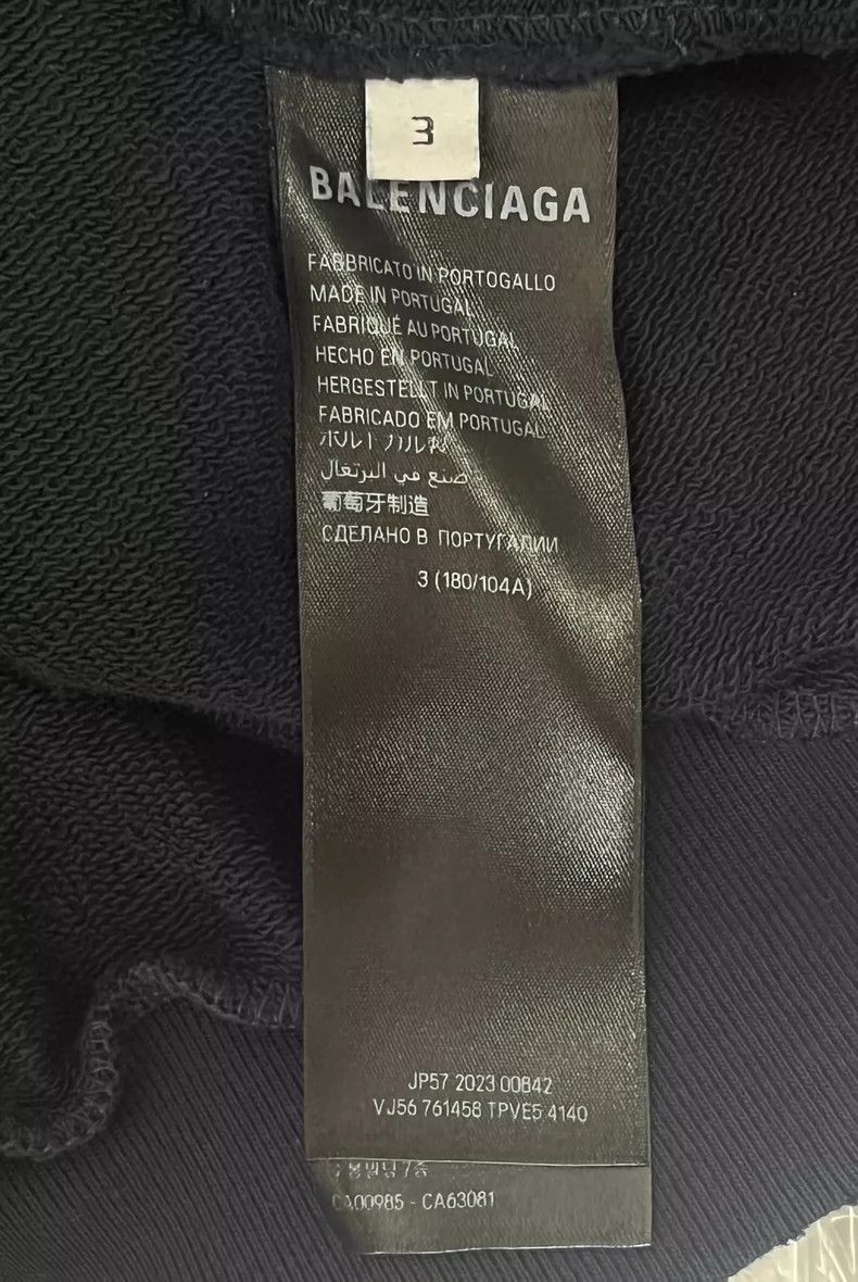 Balenciaga Balenciaga Worn out dark blue ripped hoodie Size US L / EU 52-54 / 3 - 4 Thumbnail