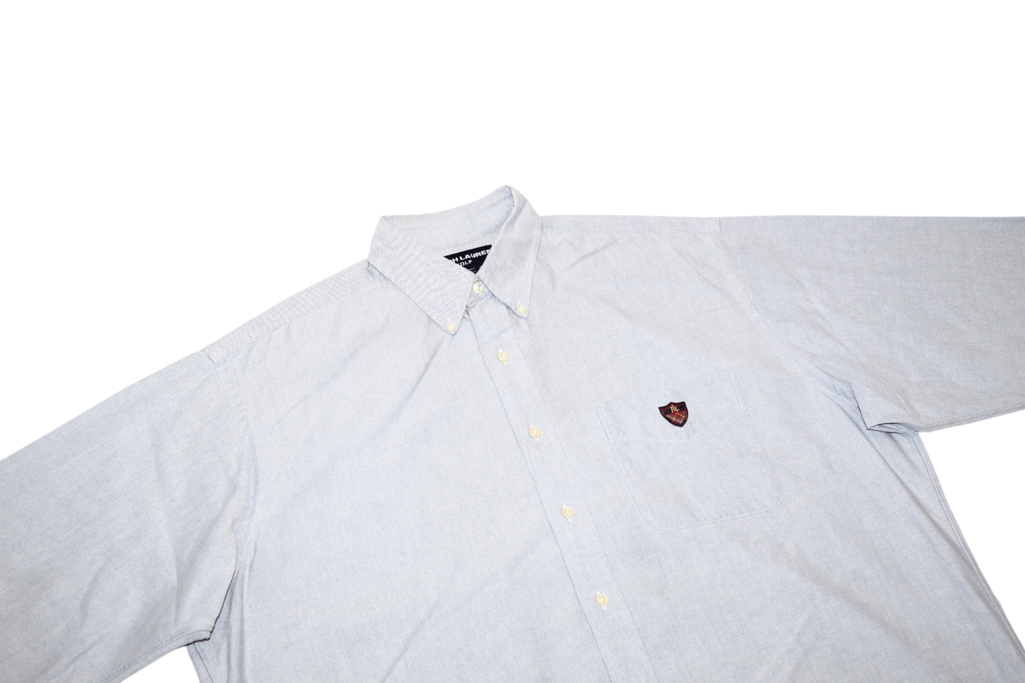Ralph Lauren 90's Ralph Lauren Golf Tilden Button-down oxford blue shirt Size US XL / EU 56 / 4 - 5 Thumbnail