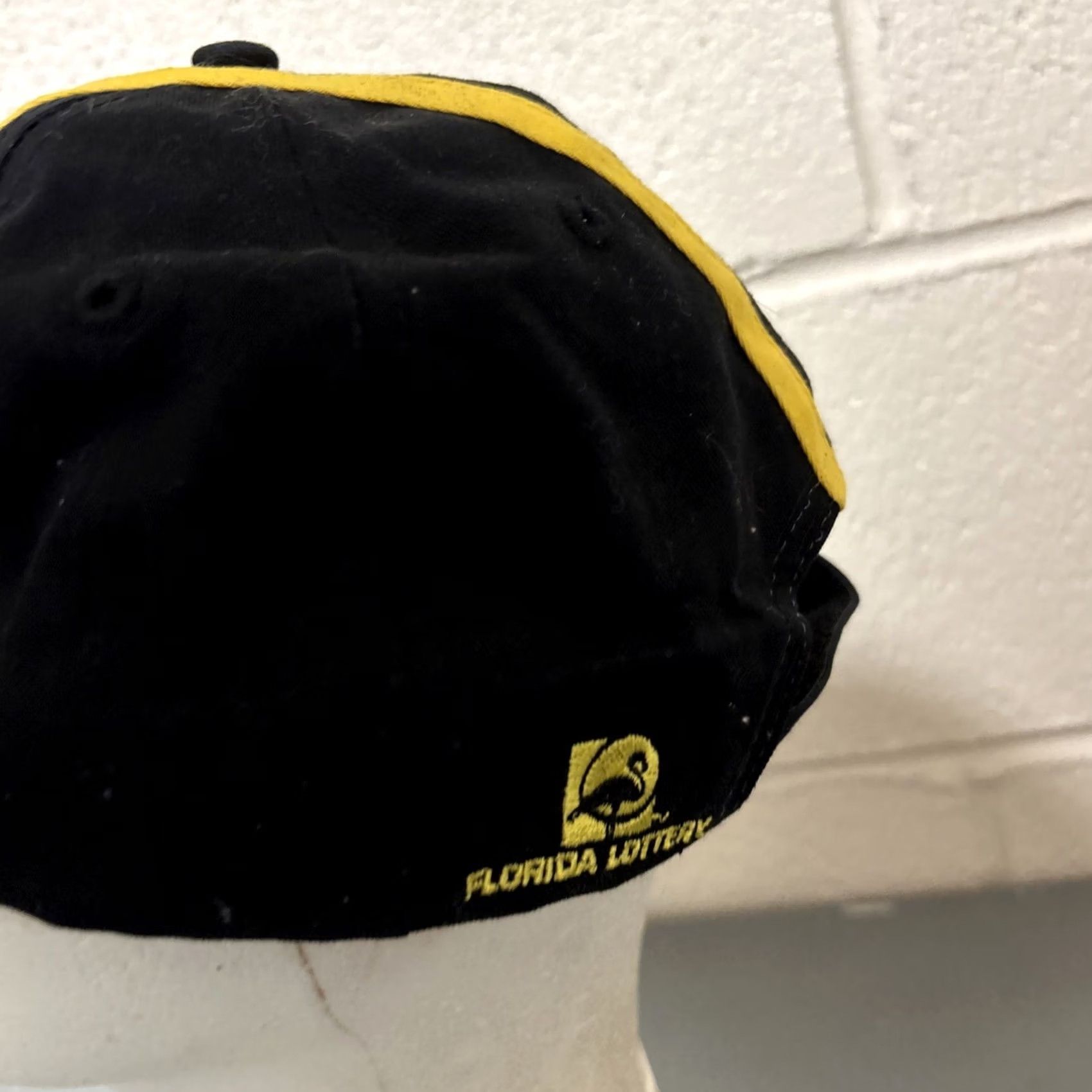 NASCAR NASCAR Florida Lottery Race for the Cash Promotional Strapback Cap Adult Size Adjustable Black Cotton Baseball Hat Mens Size ONE SIZE - 7 Thumbnail