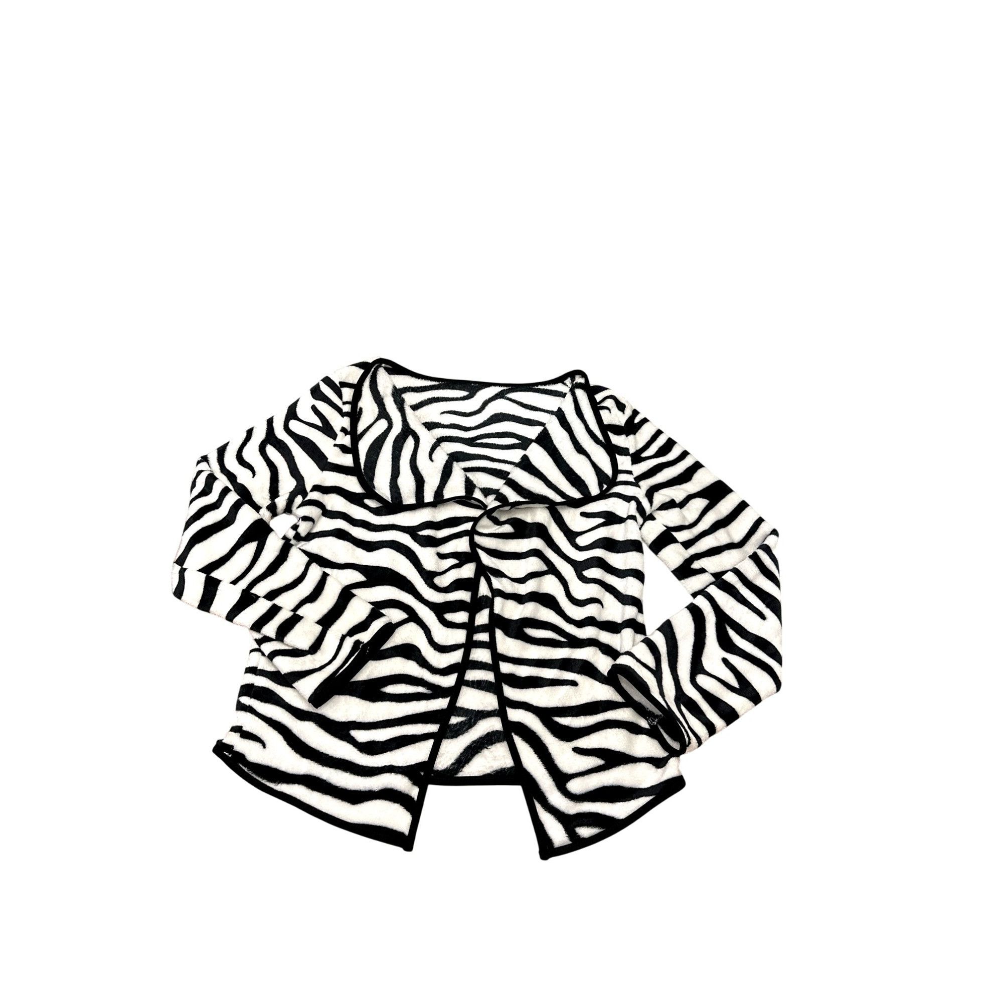 Other CCC Zebra Print Open Front Cardigan Sweater Trendy Black Whi Size L / US 10 / IT 46 - 5 Thumbnail