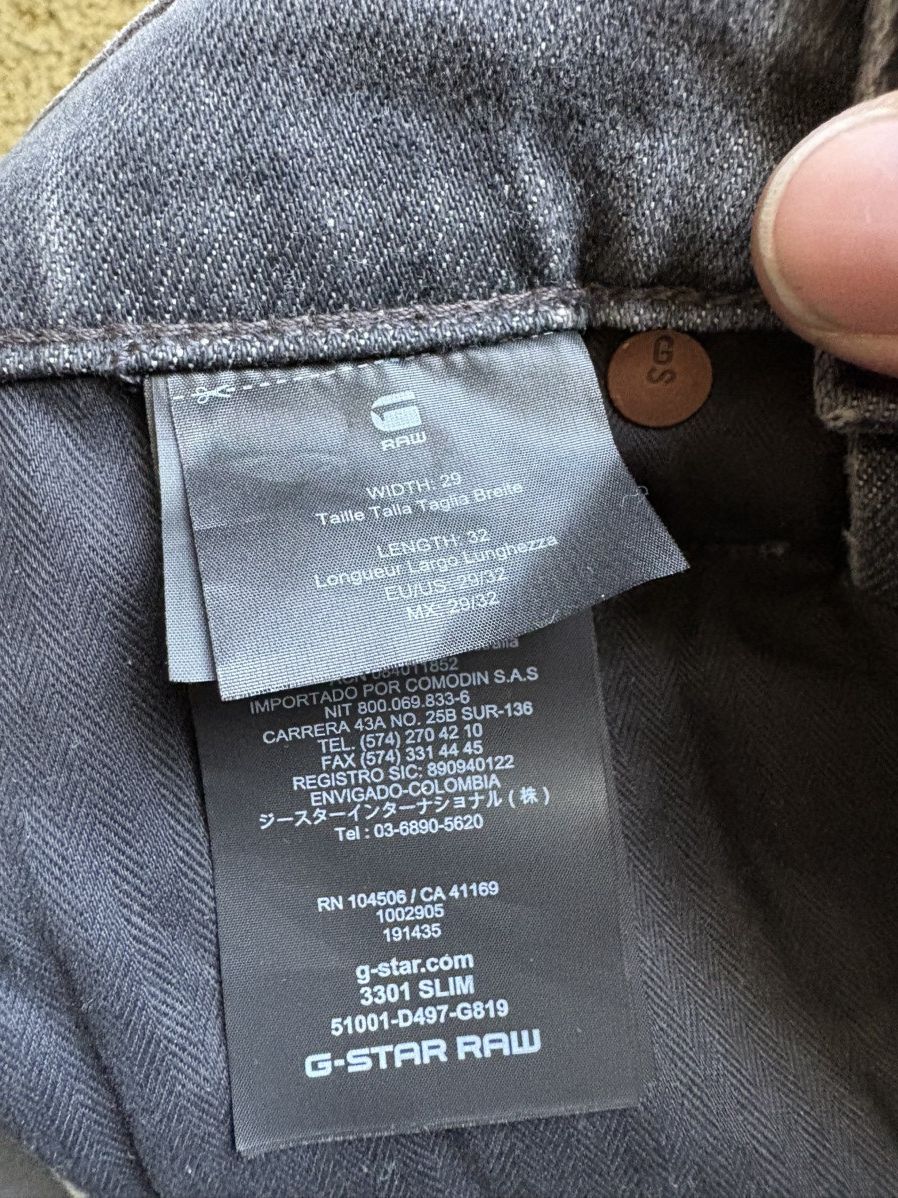 G-Star New G-Star Raw 3301 Slim Stretch Distressed 29x32 Size US 29 - 6 Thumbnail