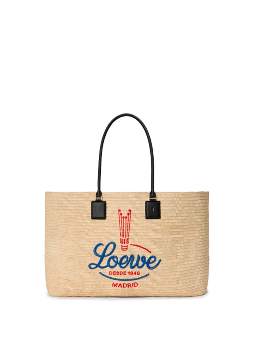Loewe `Verano` Extra Large Raffia Tote Size ONE SIZE - 1 Thumbnail