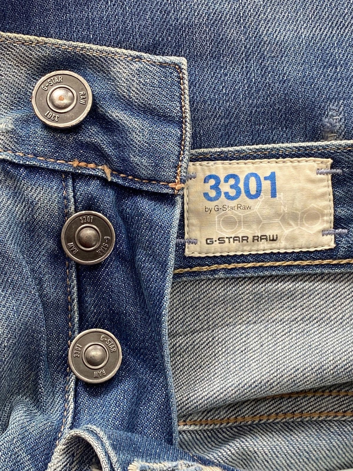 G-Star G-star Faded Wash Distressed Straight Leg Style Jeans Size US 28 / EU 44 - 10 Thumbnail
