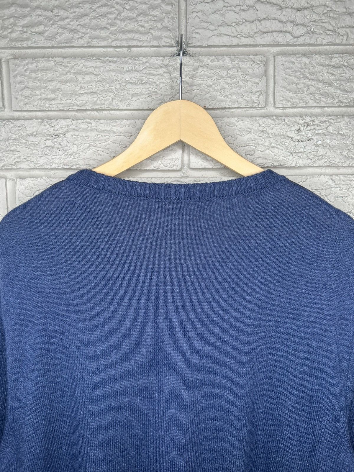 Gucci Gucci Alpaca Silk Navy Blue Calfskin Patch Knit Sweater Size US XL / EU 56 / 4 - 11 Thumbnail