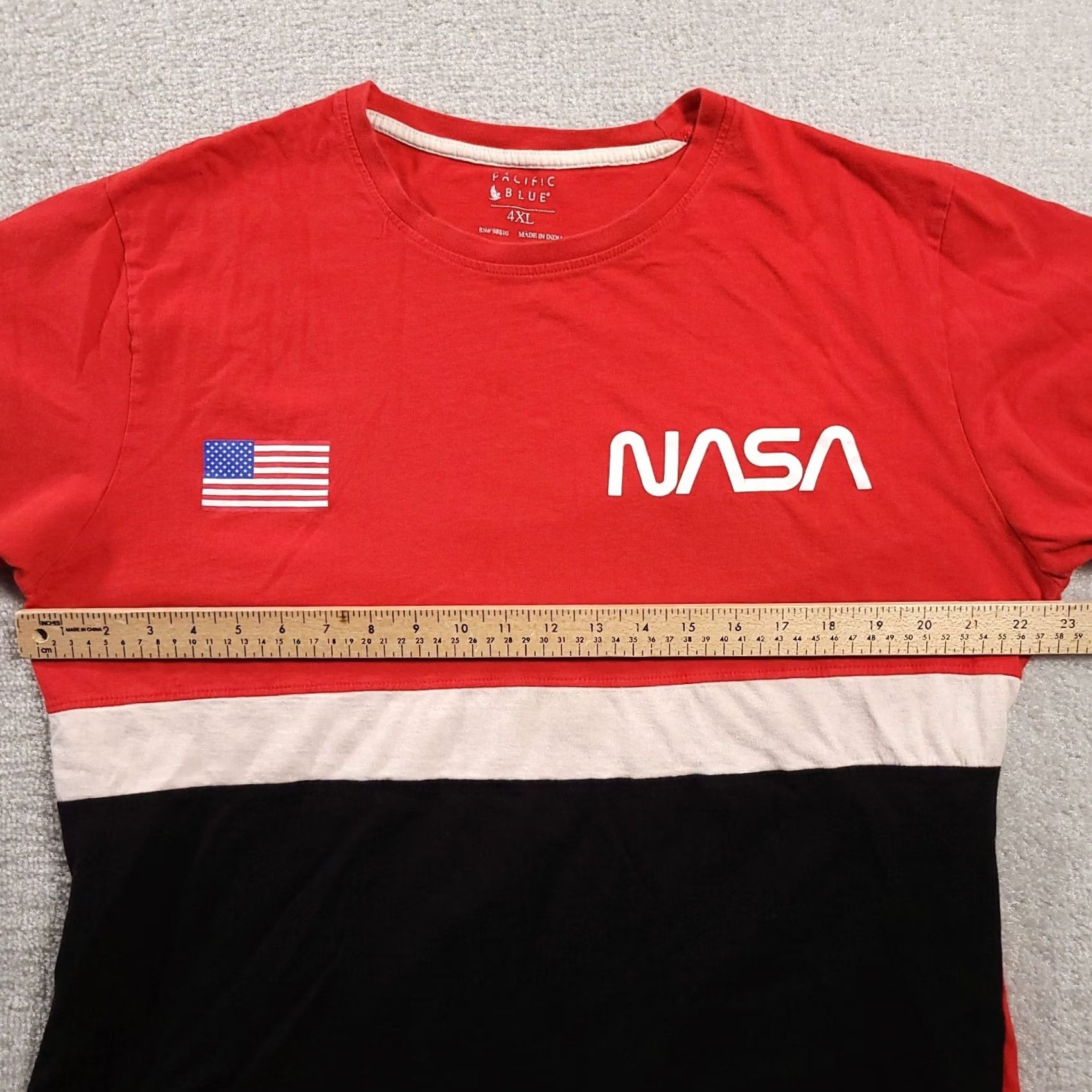 Vintage NASA Pacific Blue Mens 4XL Shirt Black Red White Space Size US XXL / EU 58 / 5 - 3 Thumbnail