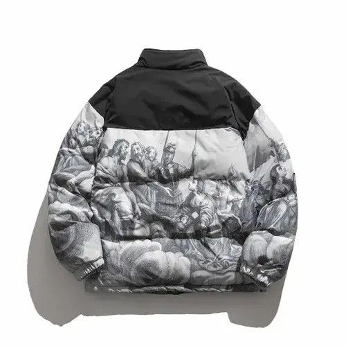 Japanese Brand × Vintage BLACK FRIDAY SALE Biblical Scene Print Puffer Jacket Coat Size US M / EU 48-50 / 2 - 2 Thumbnail
