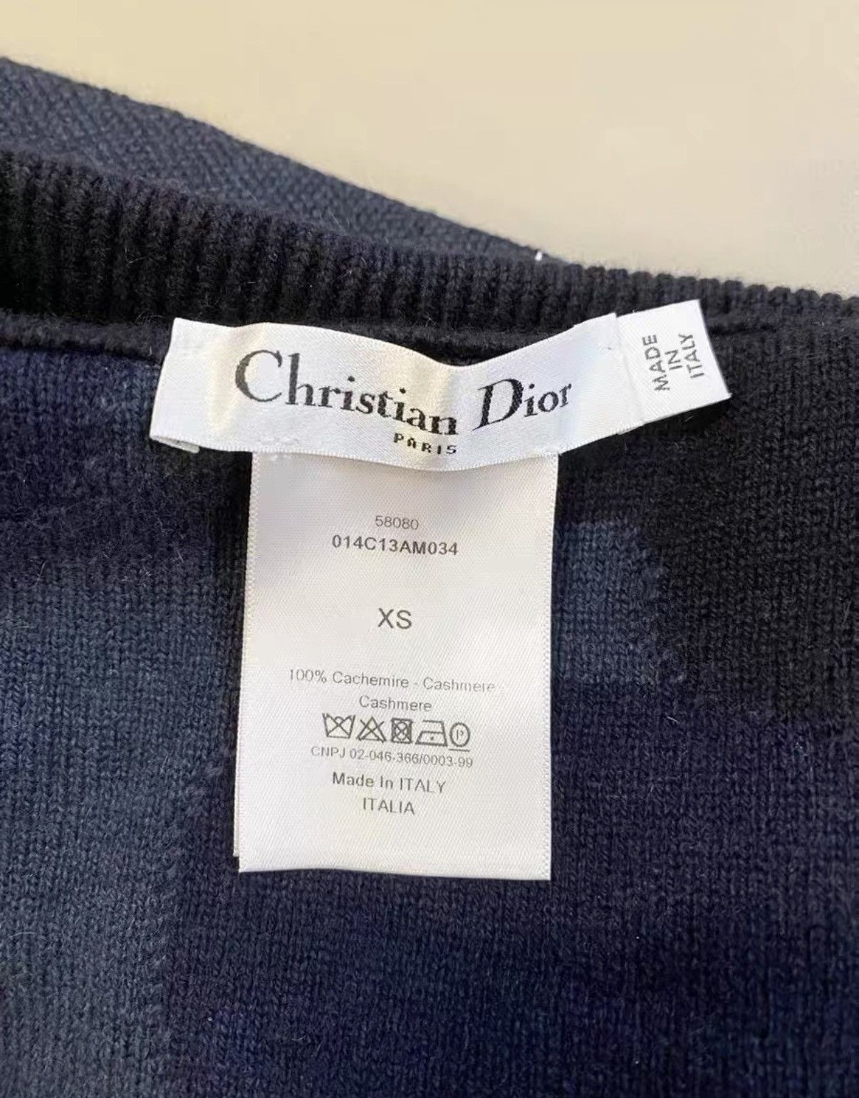 Dior Dior Stylish Dark Blue Cashmere Cape Shawl J33 Size XS / US 0-2 / IT 36-38 - 5 Thumbnail
