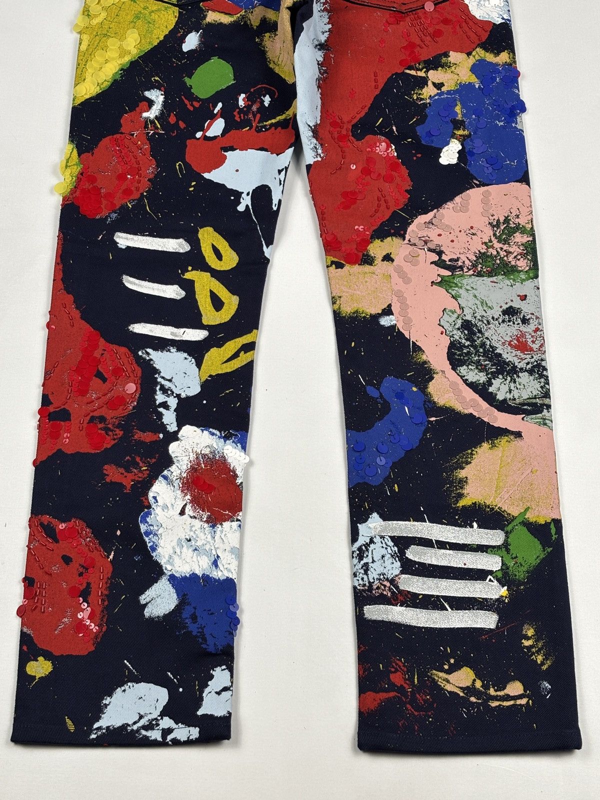 Ralph Lauren Purple Label Embellished 750 Straight Fit Jeans Size 28" / US 6 / IT 42 - 9 Thumbnail