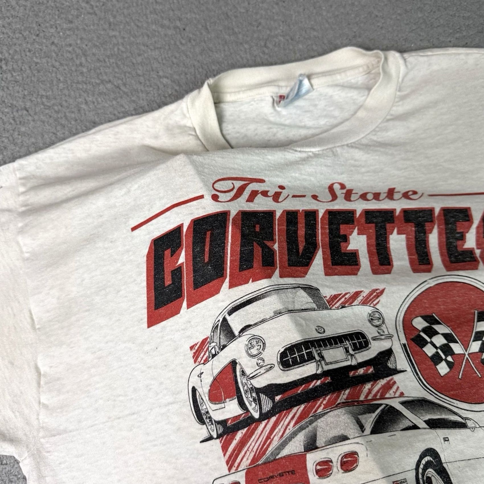 Hanes VINTAGE Corvette Shirt Mens L White 90s Cars Classic Tee Size US L / EU 52-54 / 3 - 4 Thumbnail