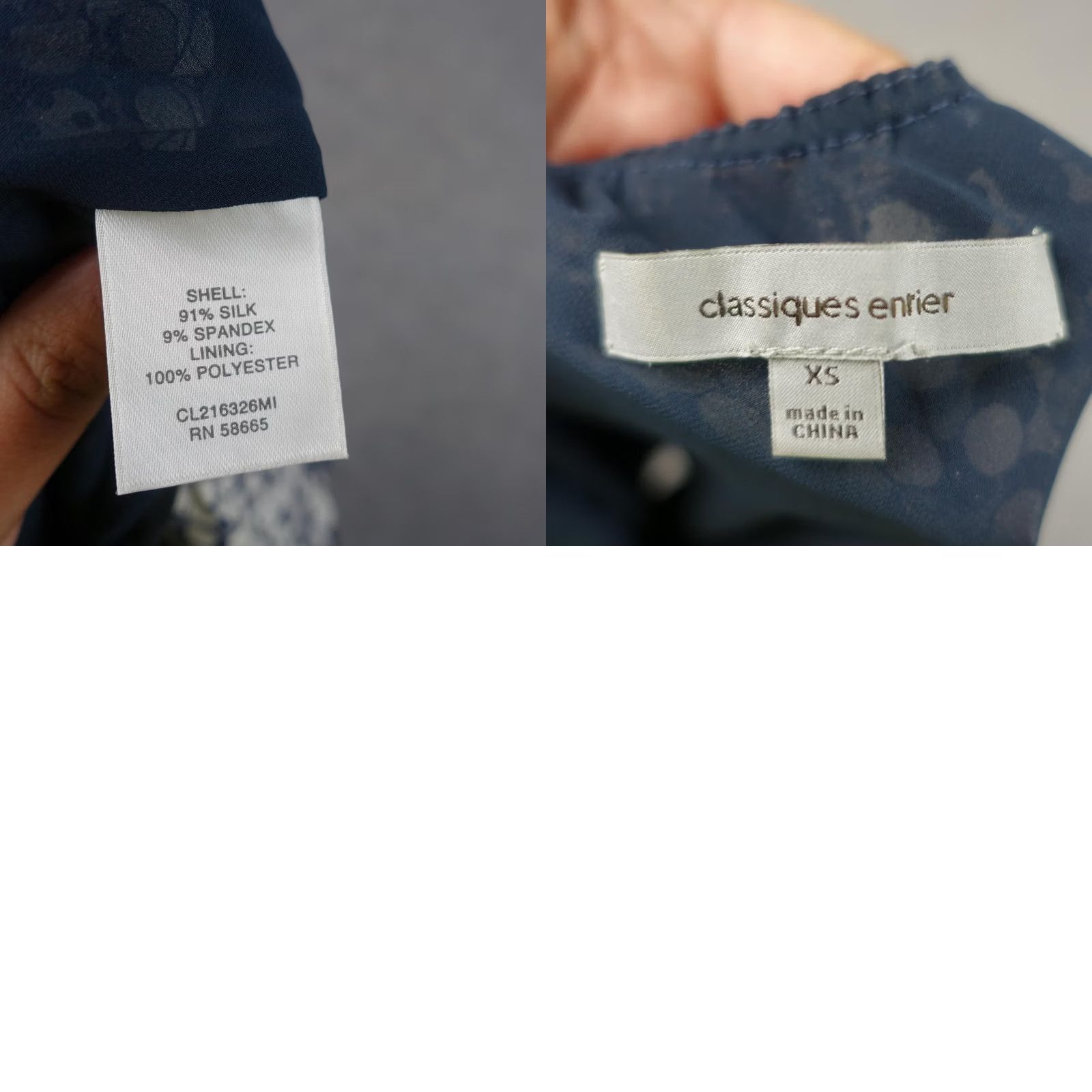 Vintage VINTAGE Classiques Entier Tank Top Womens XS Blue Silk Polka Dot Camisole Lined Size XS / US 0-2 / IT 36-38 - 9 Thumbnail
