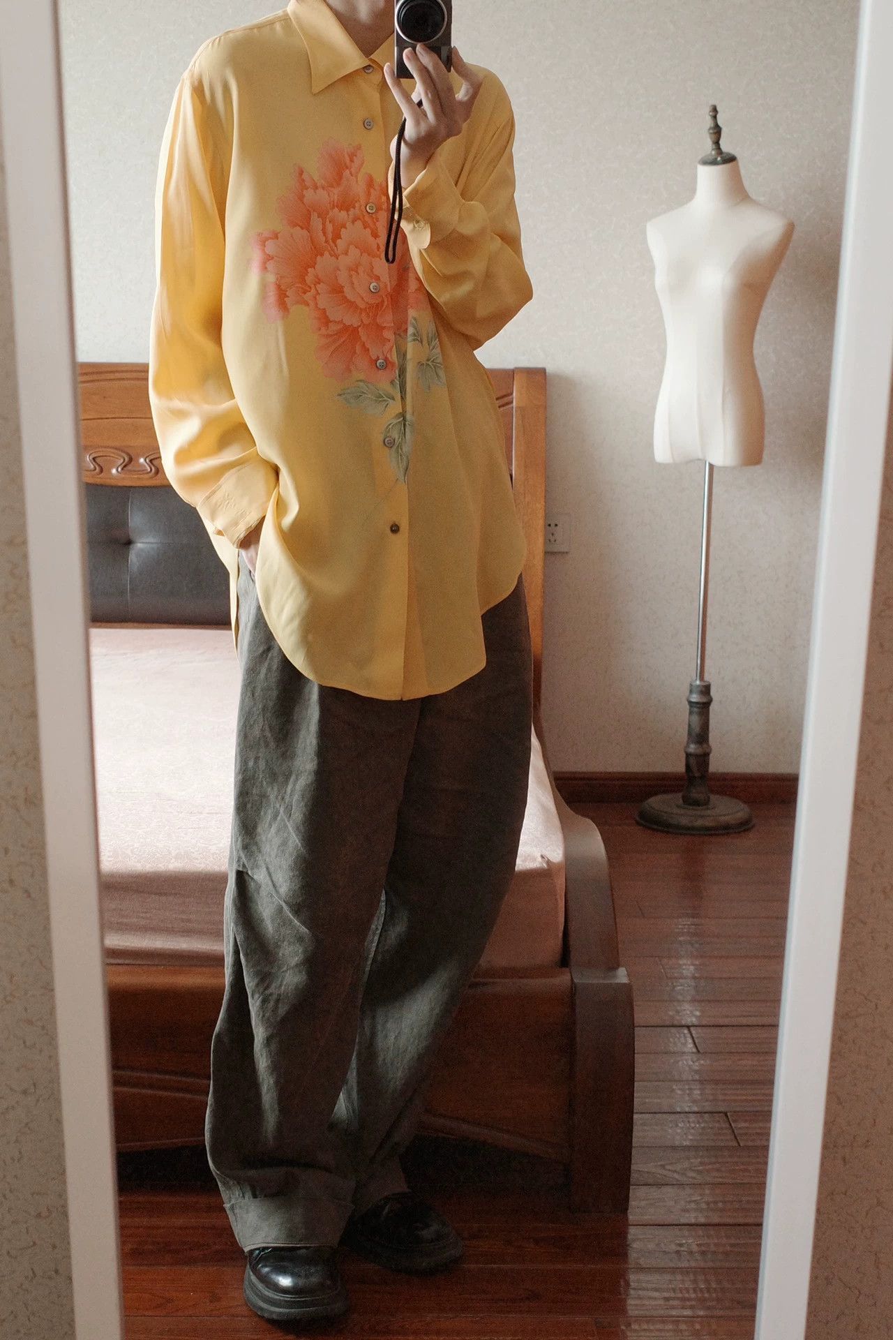 Yohji Yamamoto Yohji Yamamoto 96SS Flower & Boy Golden Peony Jacket M Size US M / EU 48-50 / 2 - 8 Thumbnail