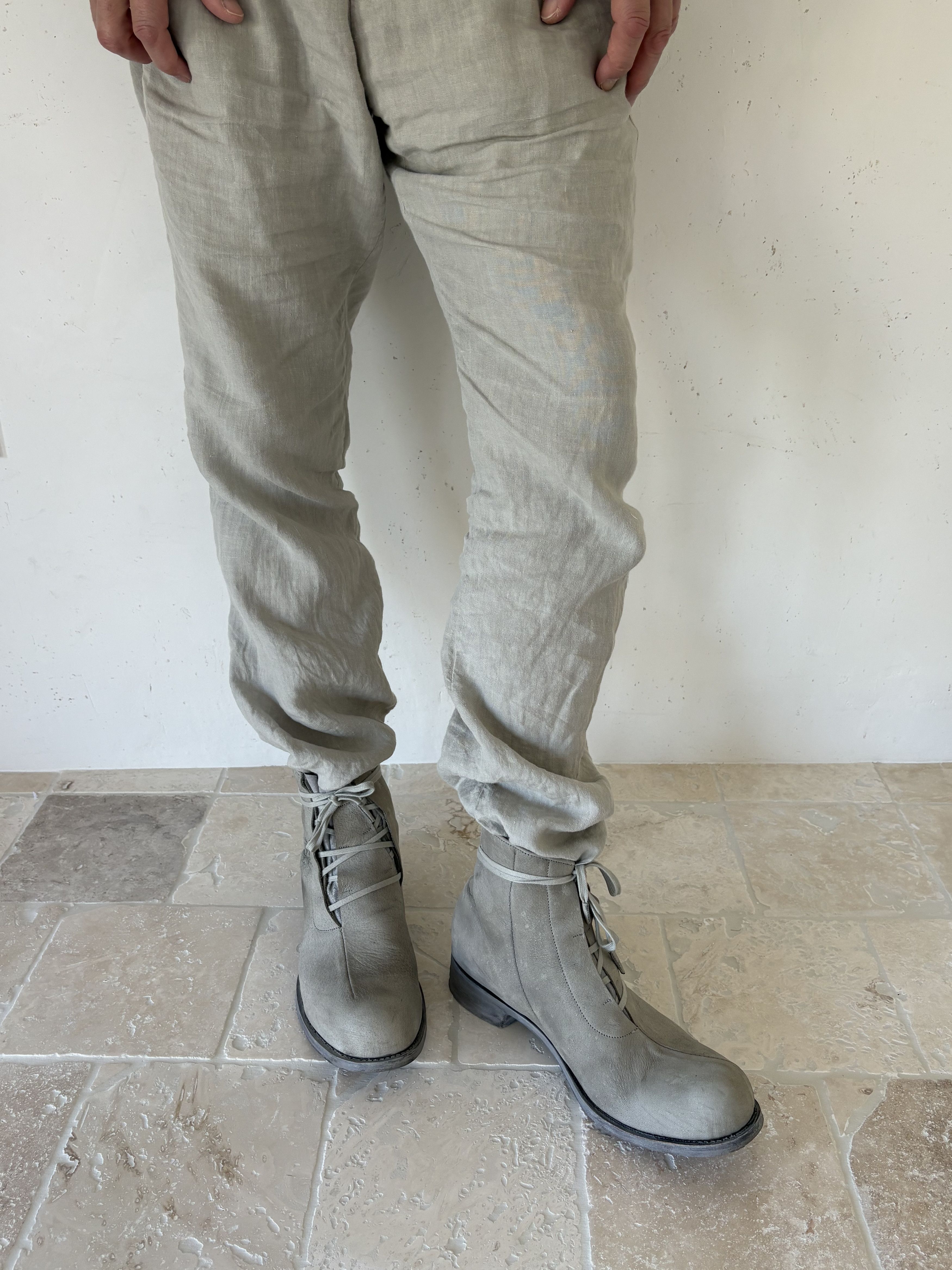 Leon Emanuel Blanck Distortion Short Work Boot, light grey, buffalo leather, Size US 11.5 / EU 44-45 - 5 Thumbnail