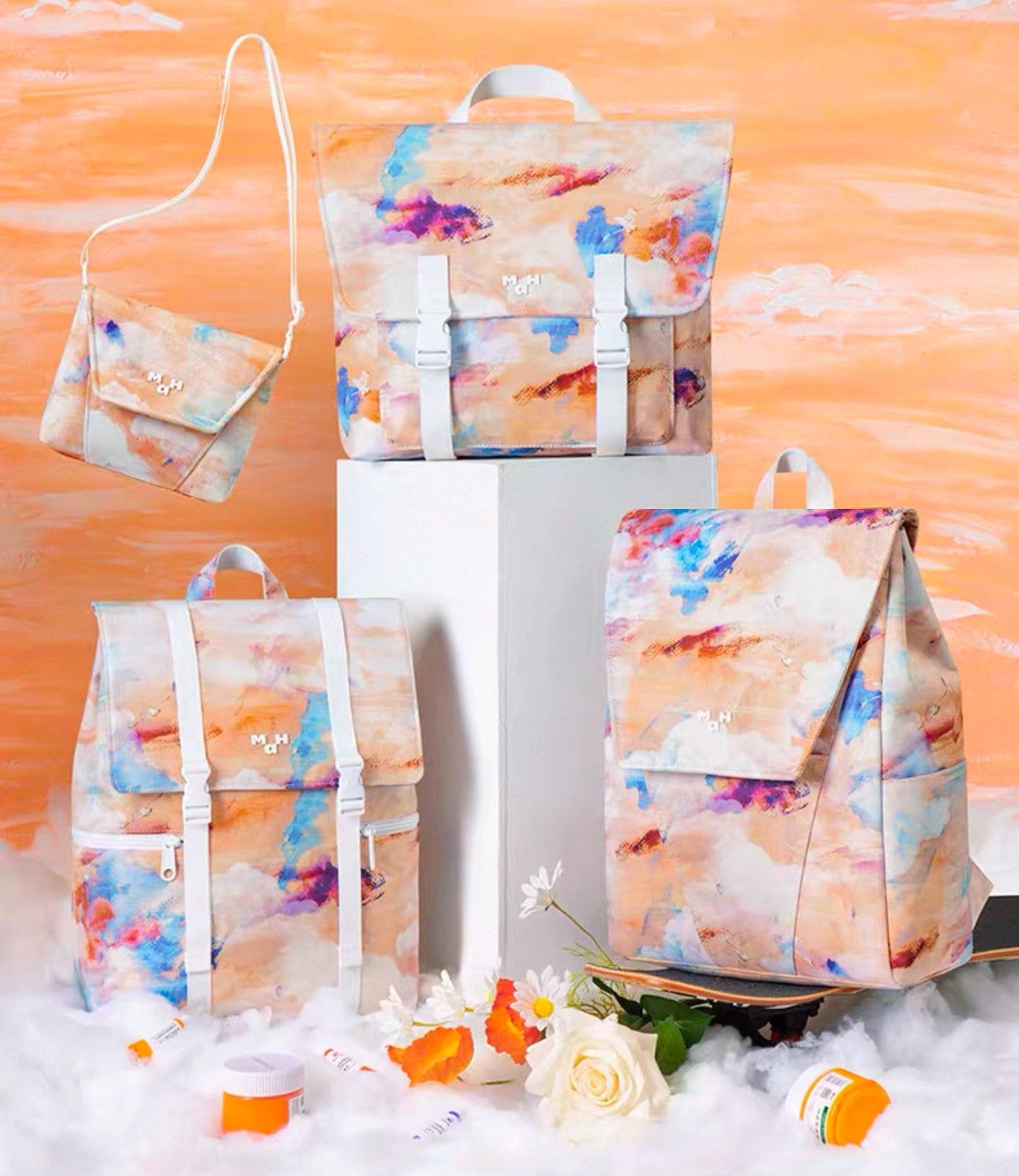 Other Graffiti Oil-Painting Print Backpack Size ONE SIZE - 11 Thumbnail
