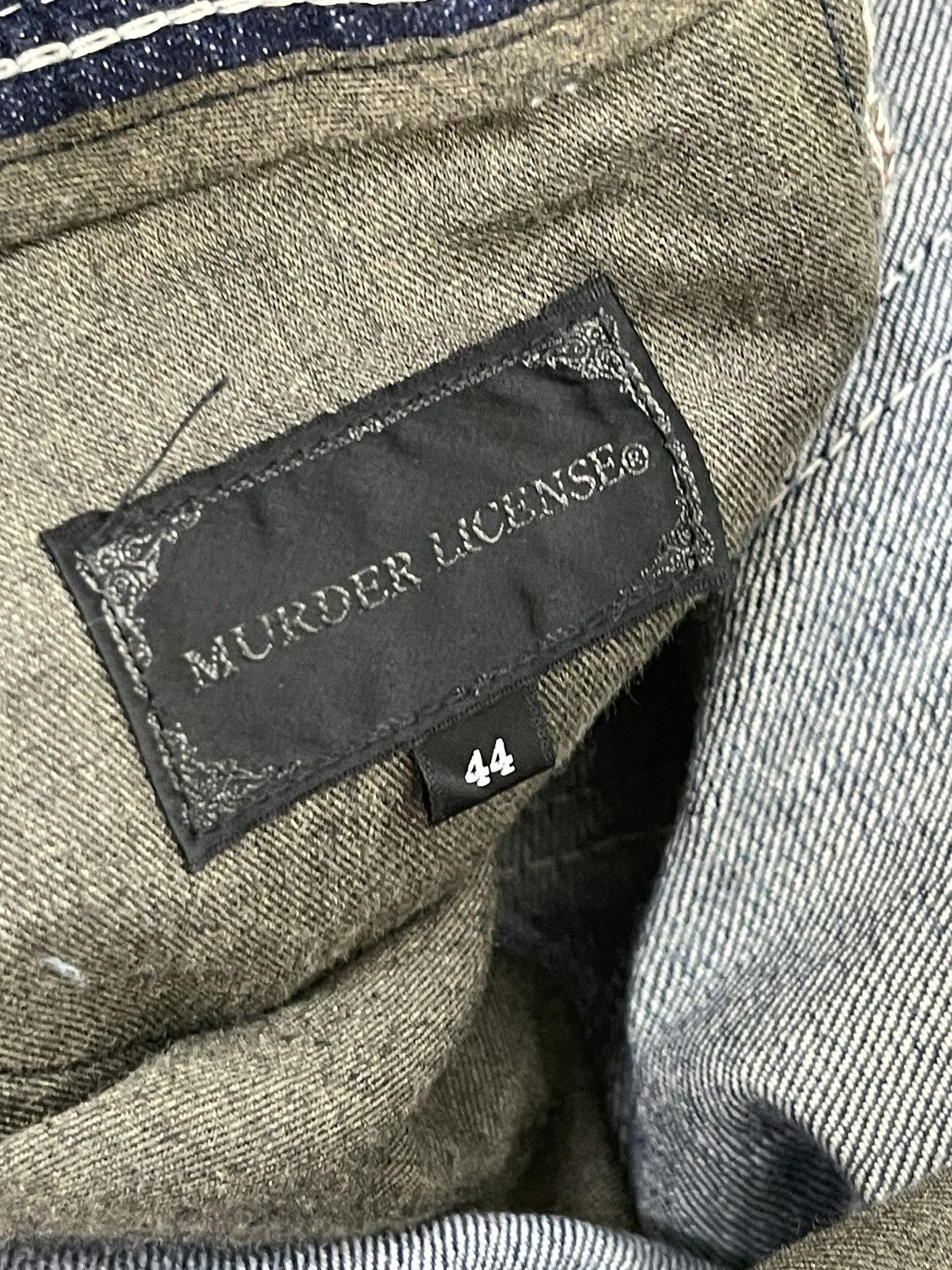 Japanese Brand Flare Jeans Murder License Distress Low Rise Honeycomb 7🟦3 Size US 30 / EU 46 - 19 Thumbnail