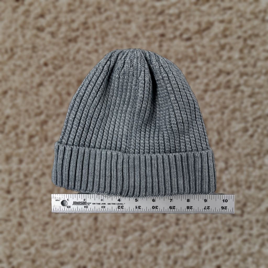 Vintage Beanie Toque Womens One Size Gray Double Knit Lined Polyester Blend Ski Outdoors Size ONE SIZE - 1 Thumbnail