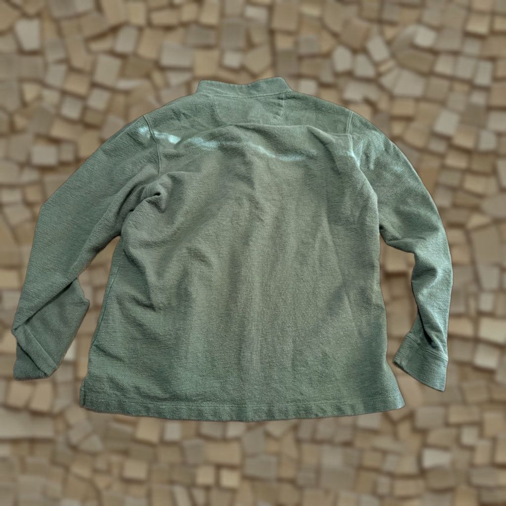Vintage Even Tide Sweater Men's Size XL Tall Green Mock Neck 1/4 Buttons Pullover Size US XL / EU 56 / 4 - 1 Thumbnail
