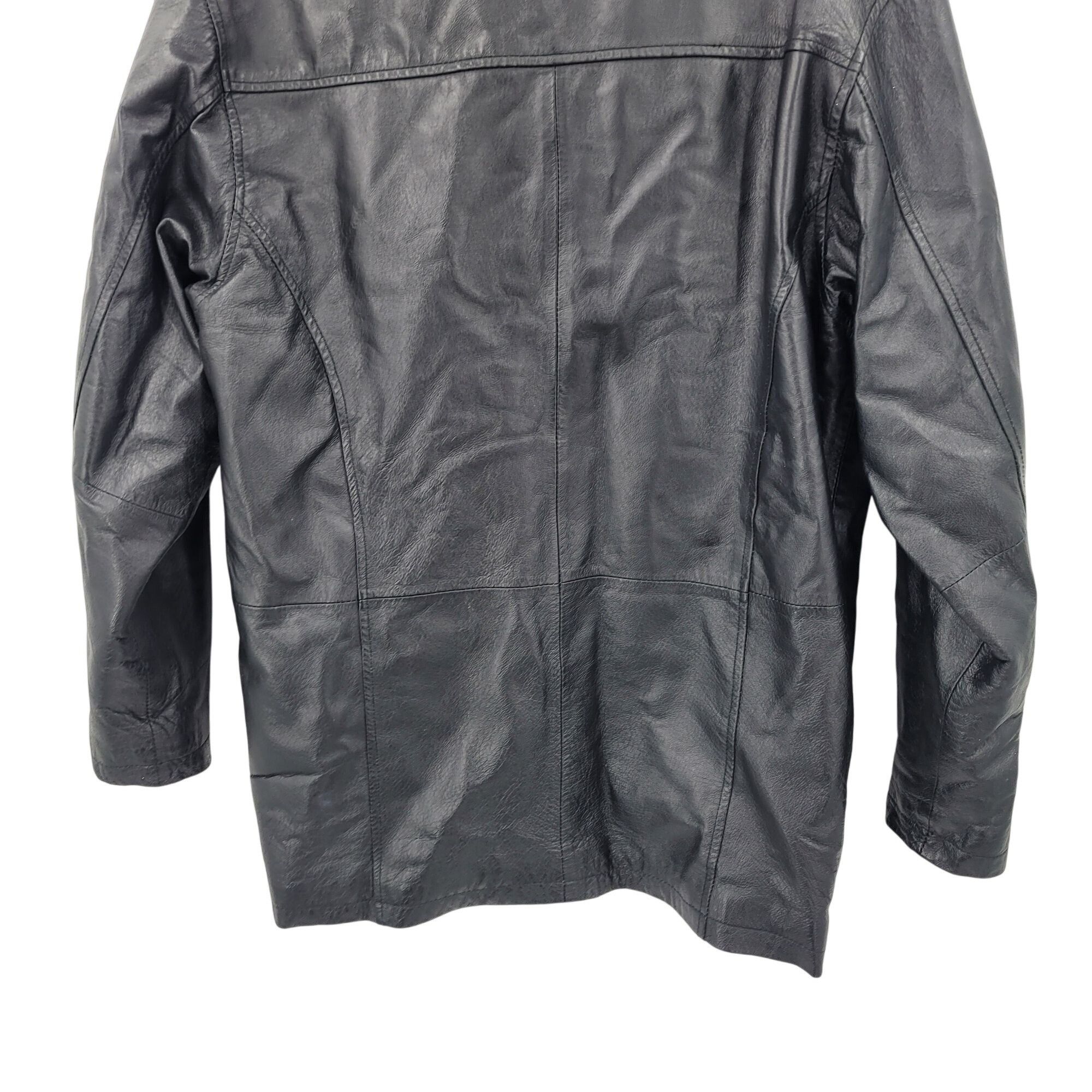 Vintage Genuine Leather Black Jacket Sz S Zip Out Faux Fur Lining Wi Size US S / EU 44-46 / 1 - 6 Thumbnail