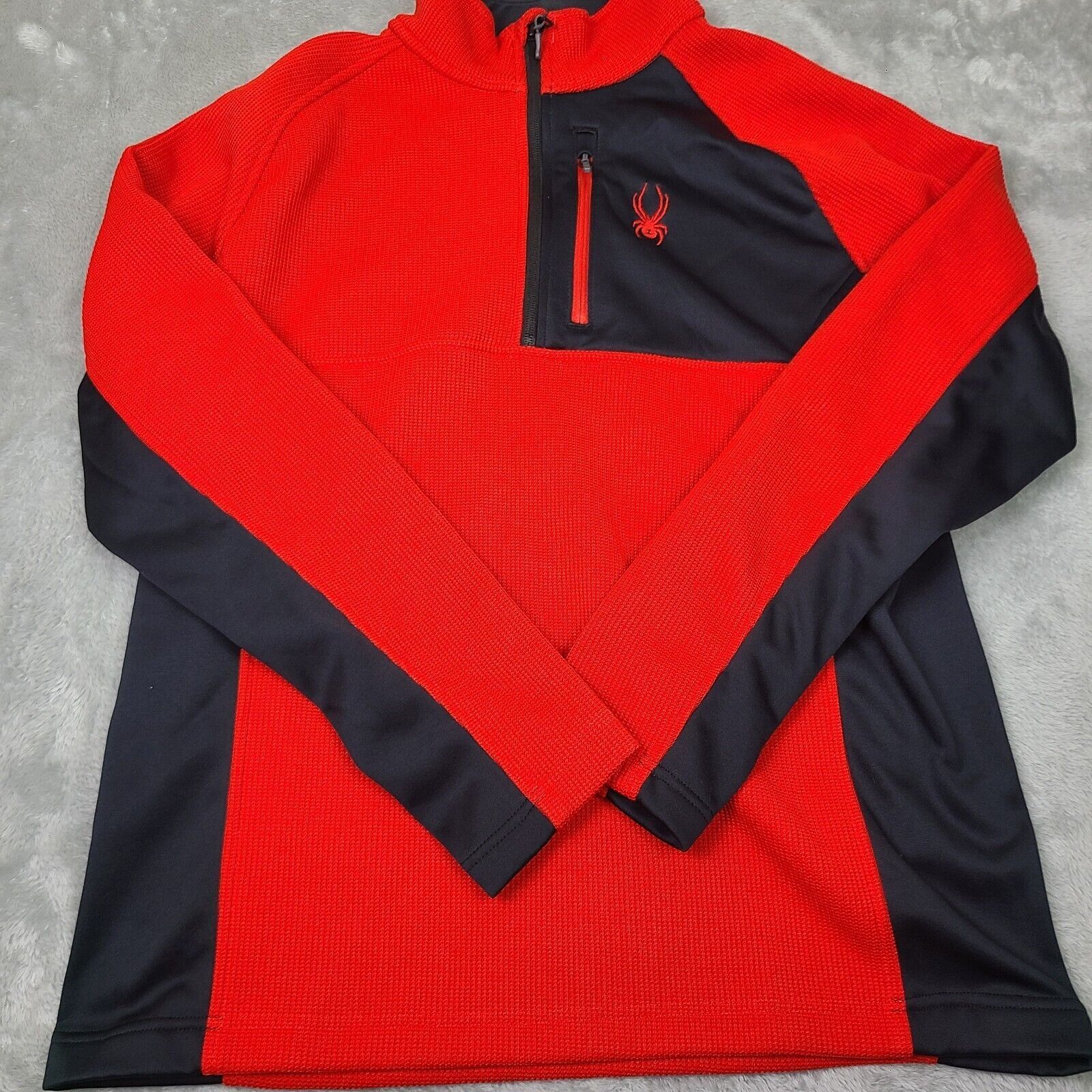 Spyder Men’s L Red deals Black 1/4 Zip Pullove