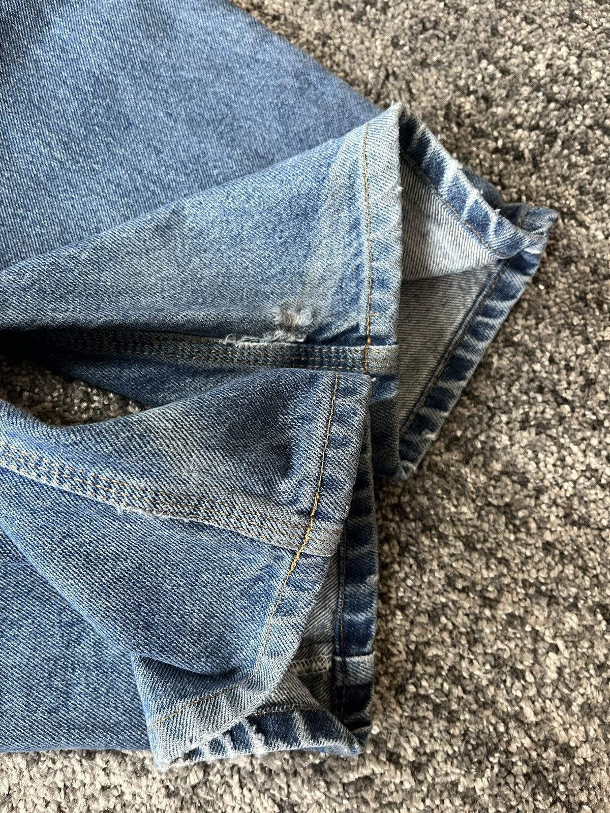 Carhartt × Vintage Vintage 90’s Carhartt Thrashed Jeans Size US 32 / EU 48 - 13 Thumbnail