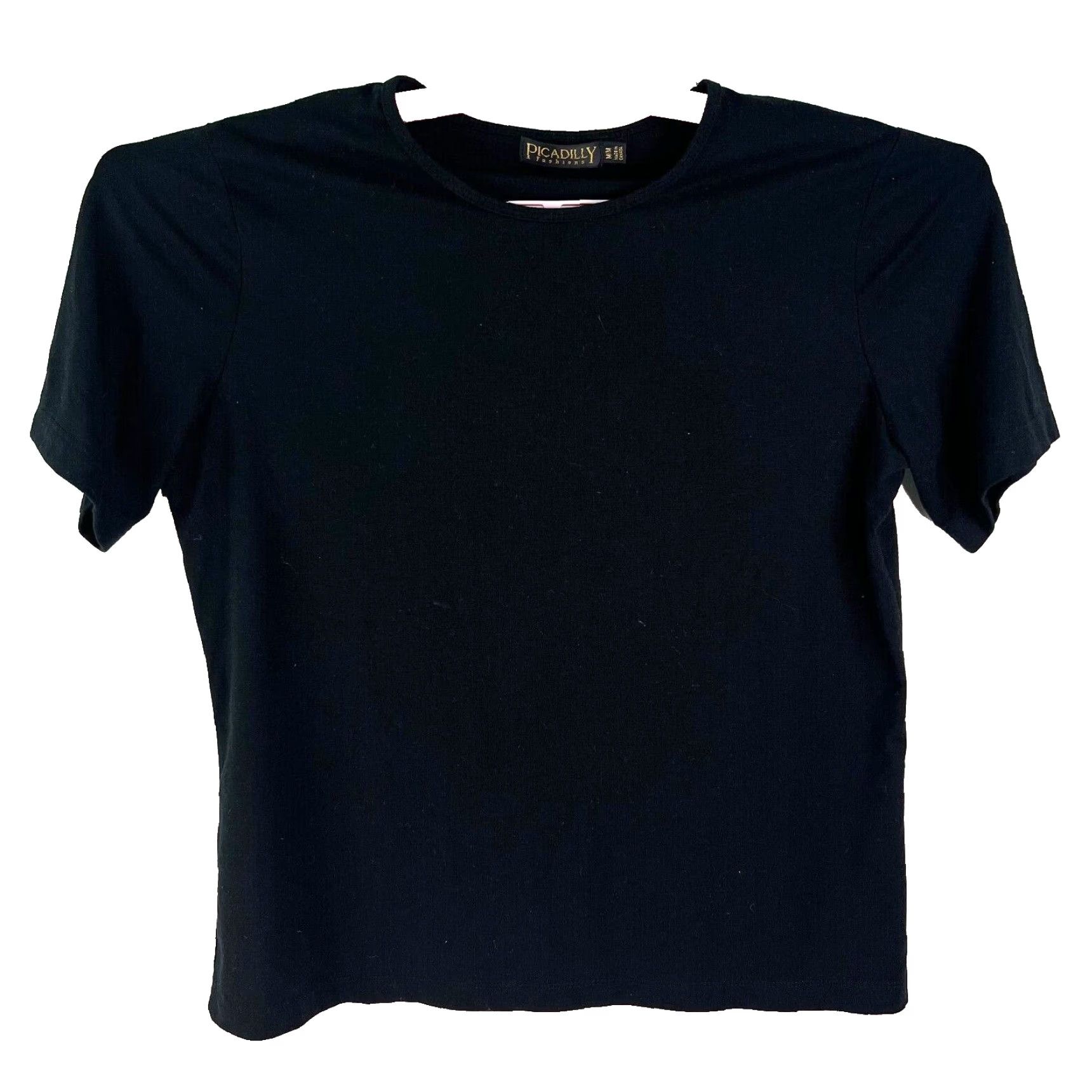 Vintage Piccadilly Fashions Womens T-Shirt Crew Neck Short Sleeves Pullover Black Size M Size M / US 6-8 / IT 42-44 - 2 Thumbnail