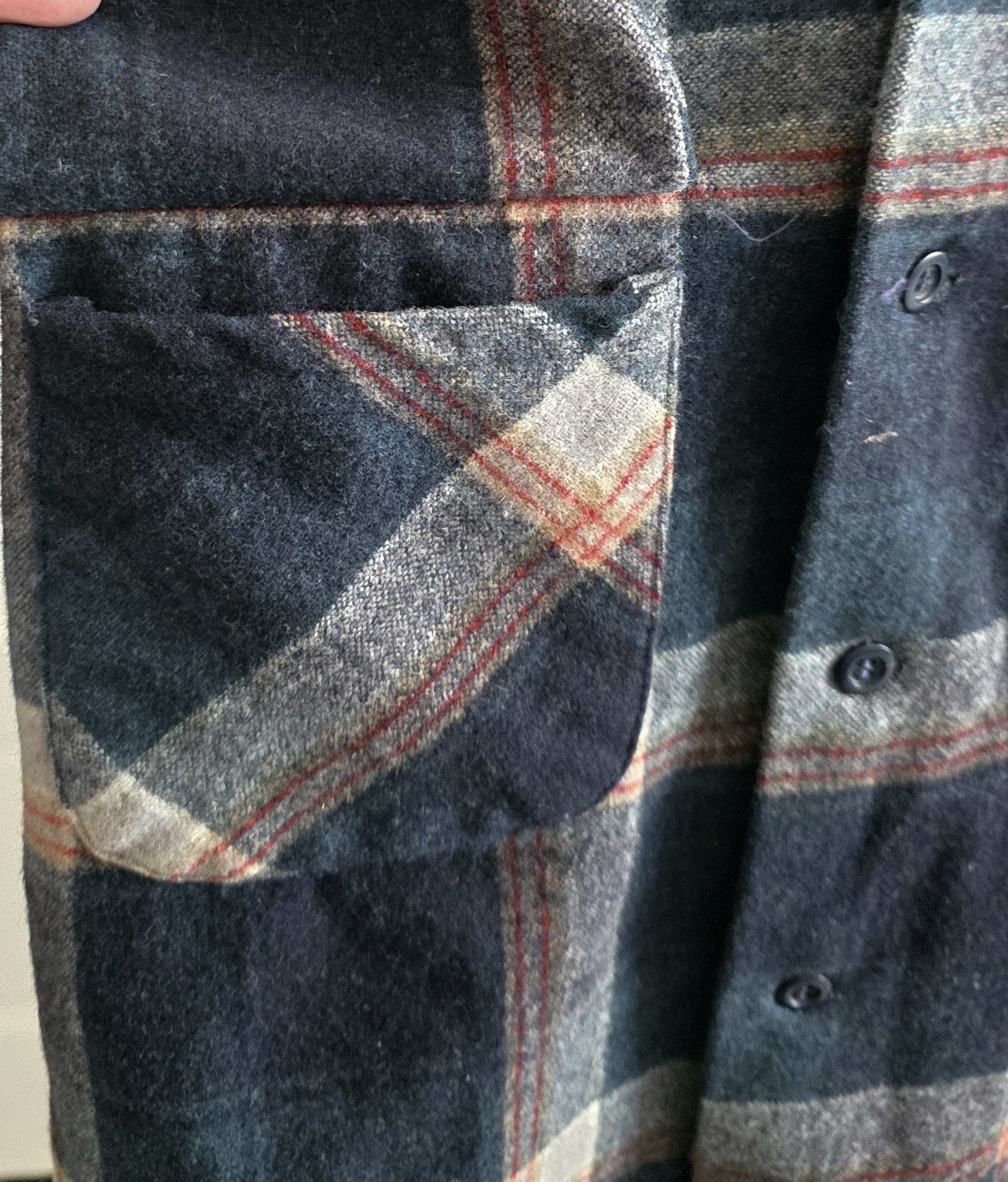 Pendleton Pendleton 1970s 80s Wool Board S Blue Plaid Loop Collar USA Size US S / EU 44-46 / 1 - 5 Thumbnail