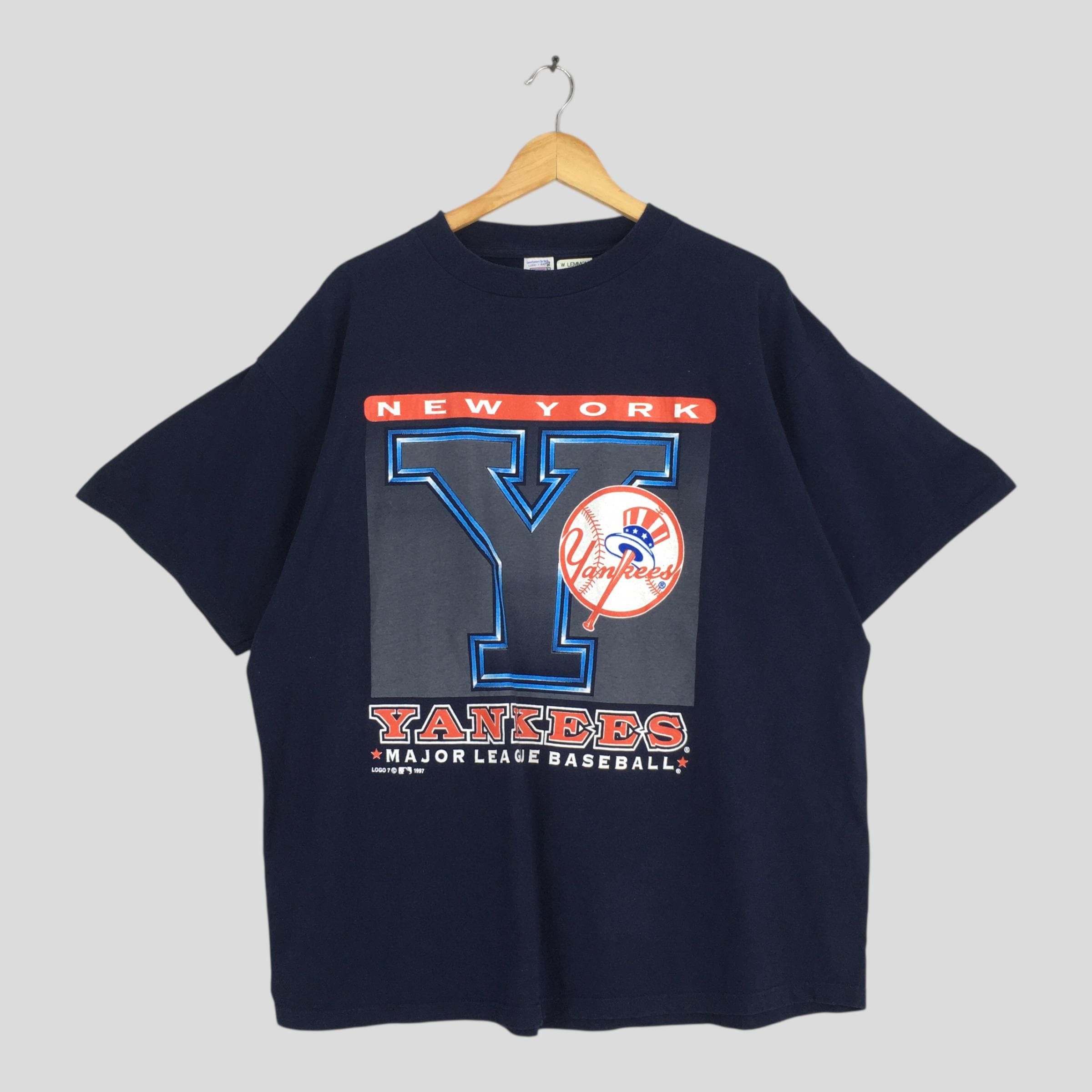 MLB Vintage 90s New York Yankees MLB Blue T shirt XXLarge Size US XXL / EU 58 / 5 - 1 Thumbnail
