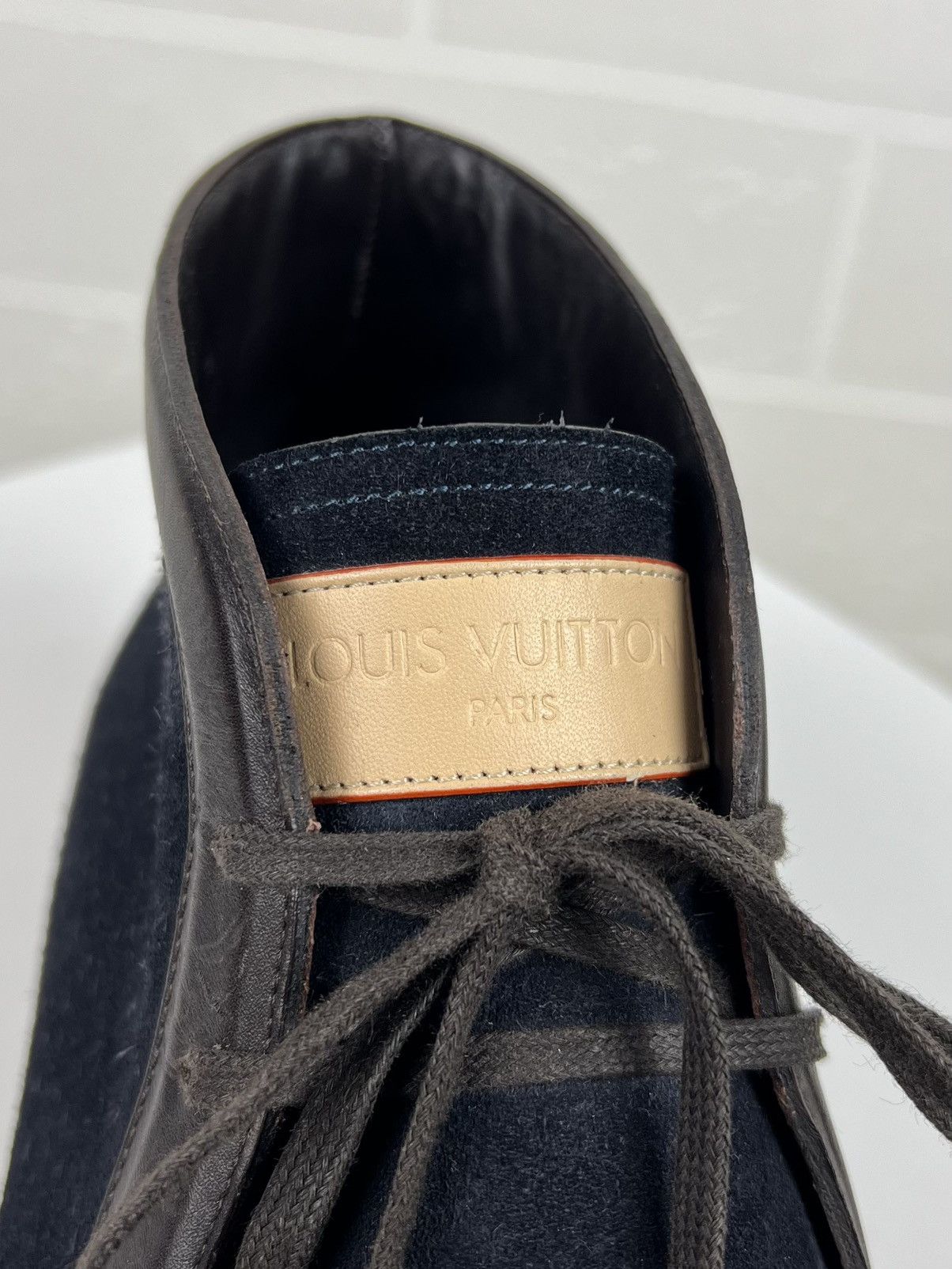 Louis Vuitton LOUIS VUITTON Boots Chukka Suede Leather Lace Up Shoes Logo Size US 8.5 / EU 41-42 - 5 Thumbnail