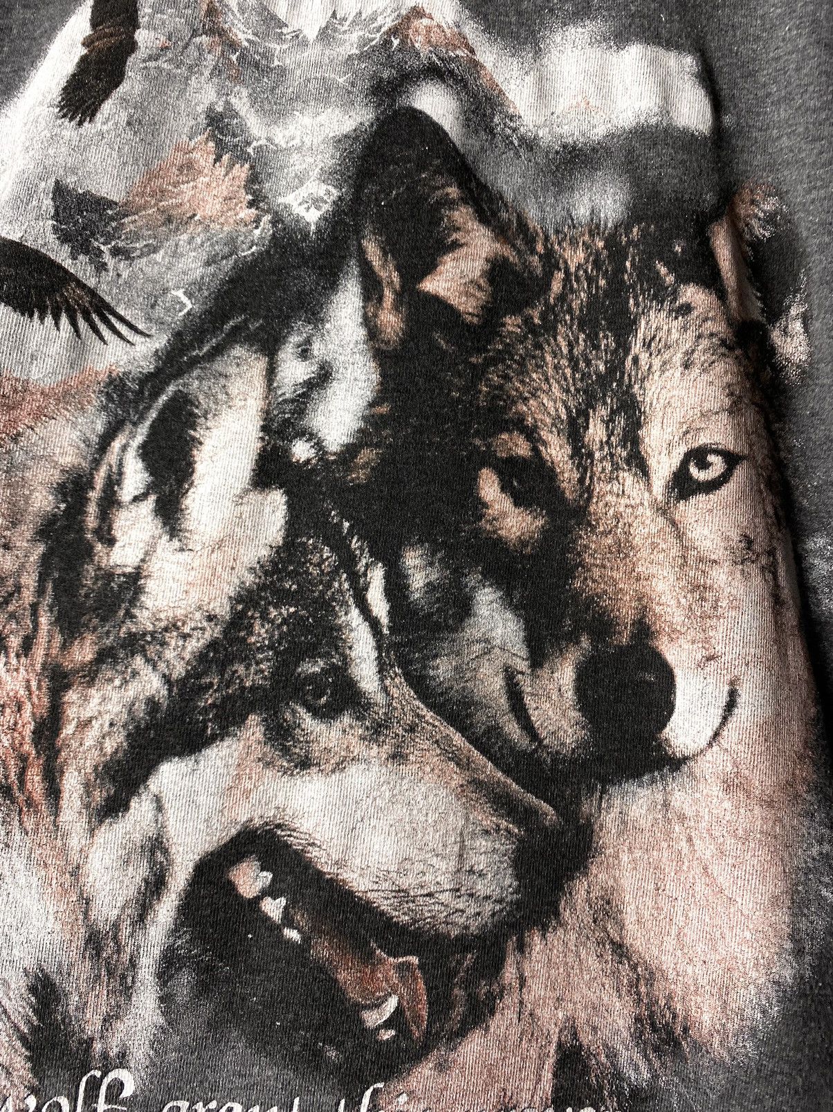 Vintage 90’s Vintage Wolf T Shirt Indians Spirit Supreme Style Size US M / EU 48-50 / 2 - 8 Thumbnail