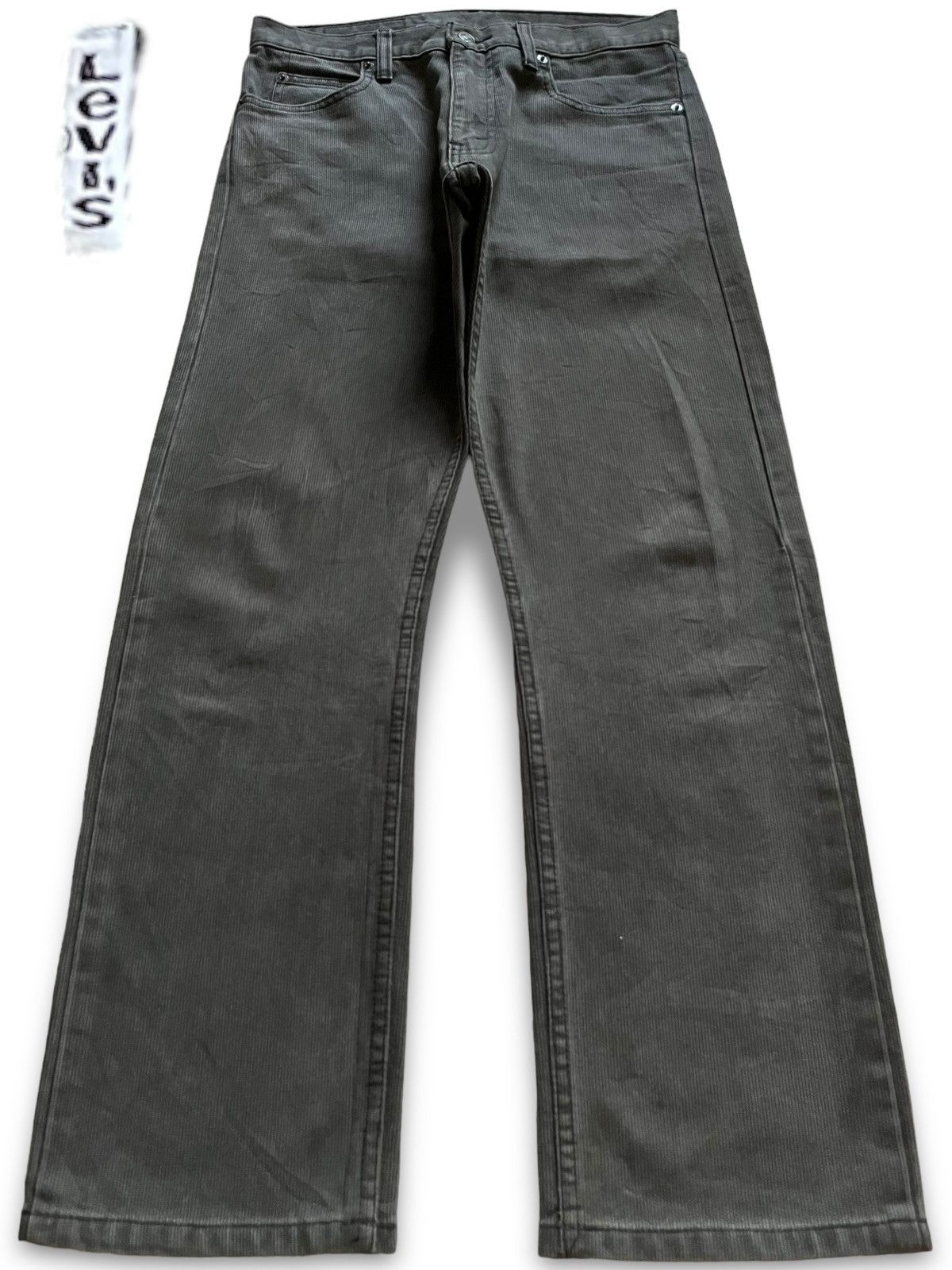 image of Vintage 90's Levis 505 White Tab Corduroy Style Jeans in Black, Men's (Size 30)