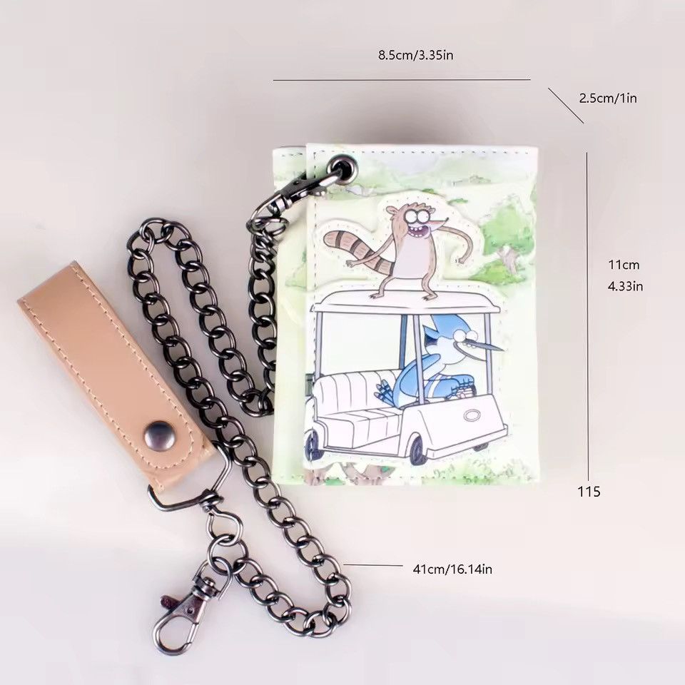 Japanese Brand Triple-Fold Cartoon PU Leather Wallet With Chain Size ONE SIZE - 8 Thumbnail