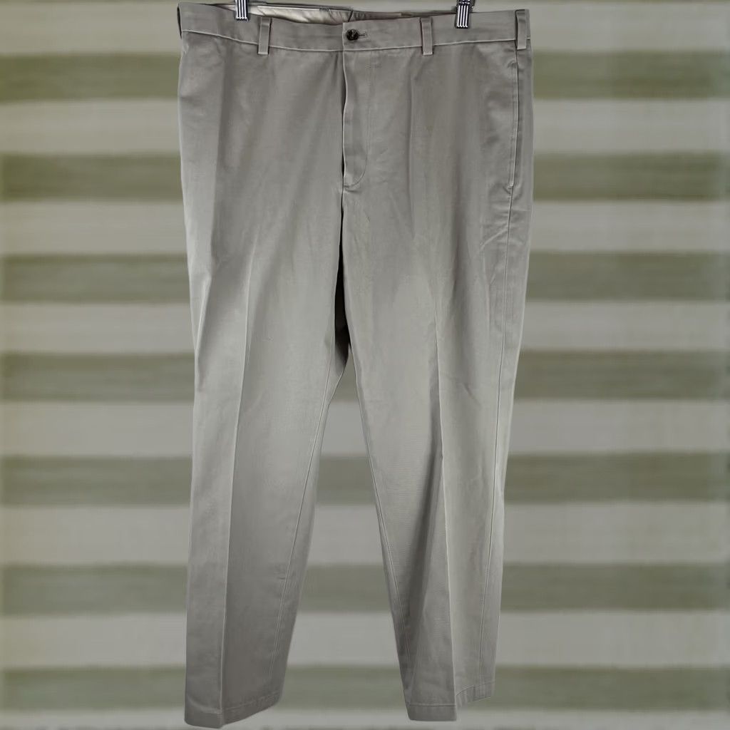 Brooks Brothers Brooks Brothers Clark Fit Advantage Chino Pants Mens 38x30 Flat Front Khaki Beige via 100% Cotton Regular Clubwear Business Casual Size US 38 / EU 54 - 1 Thumbnail