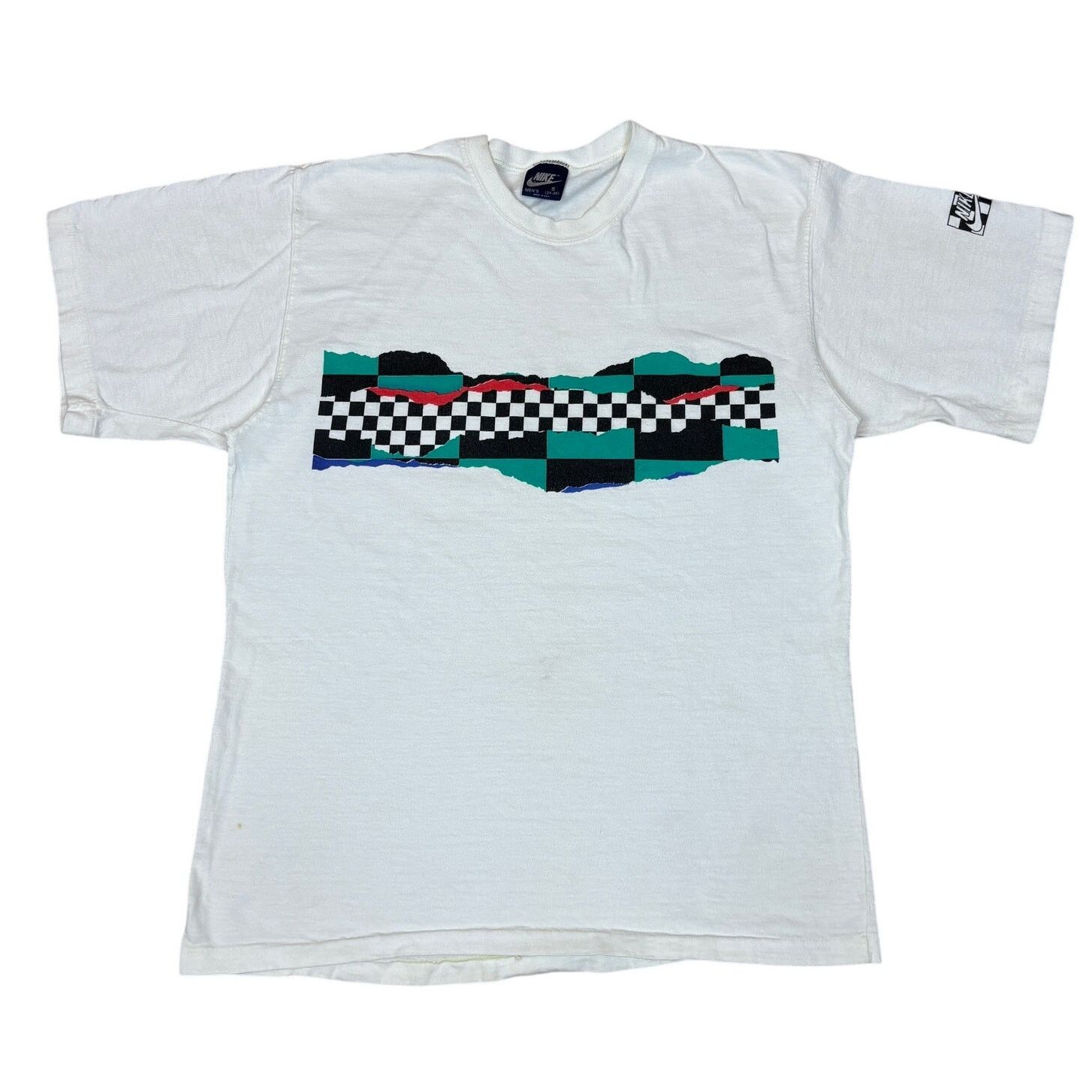 Vintage 80s Nike McEnroe T Shirt Men's Small Tennis Court