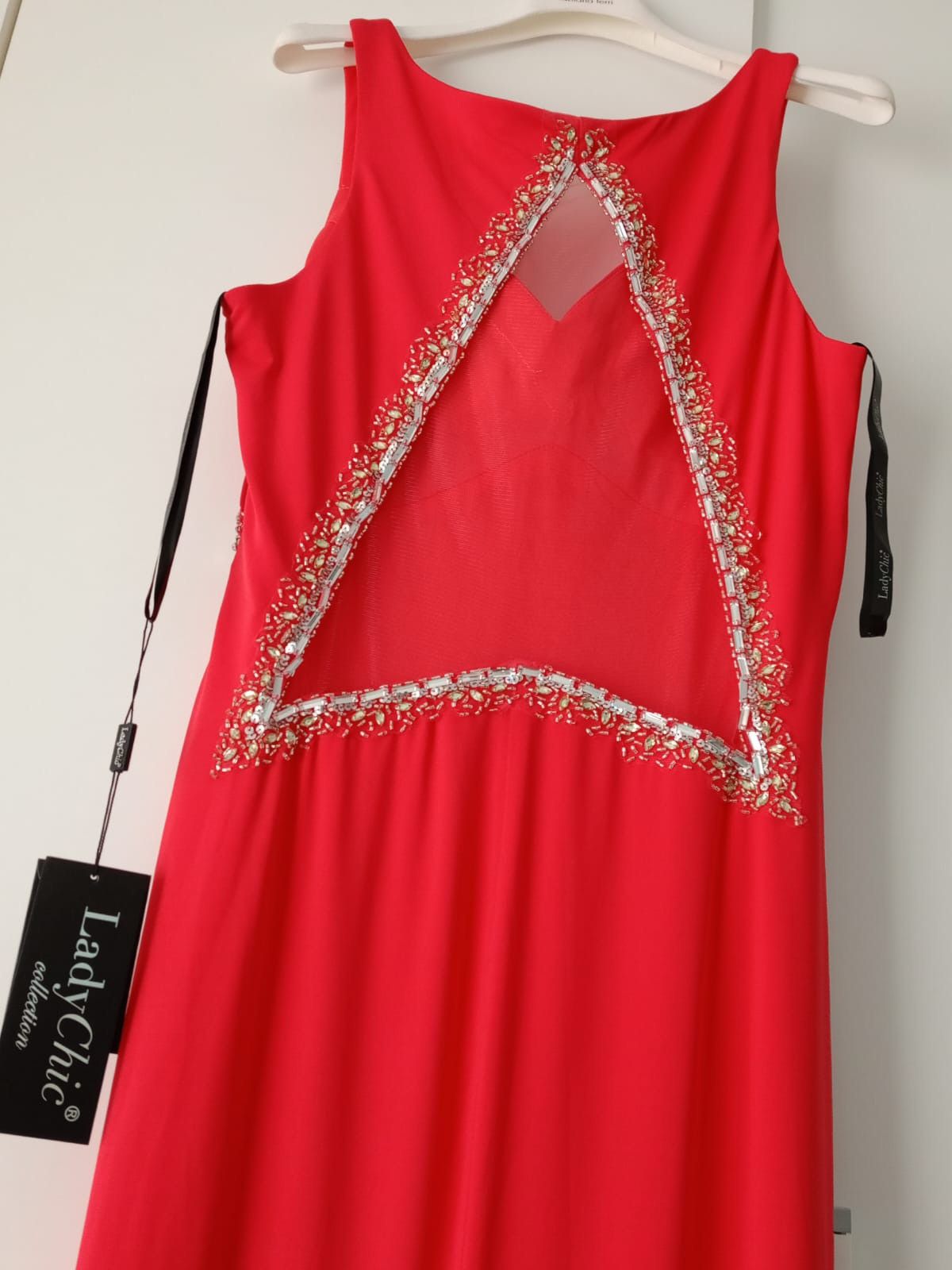 Other Dress for important events Coral Red Size IT50 Size XL / US 12-14 / IT 48-50 - 3 Thumbnail