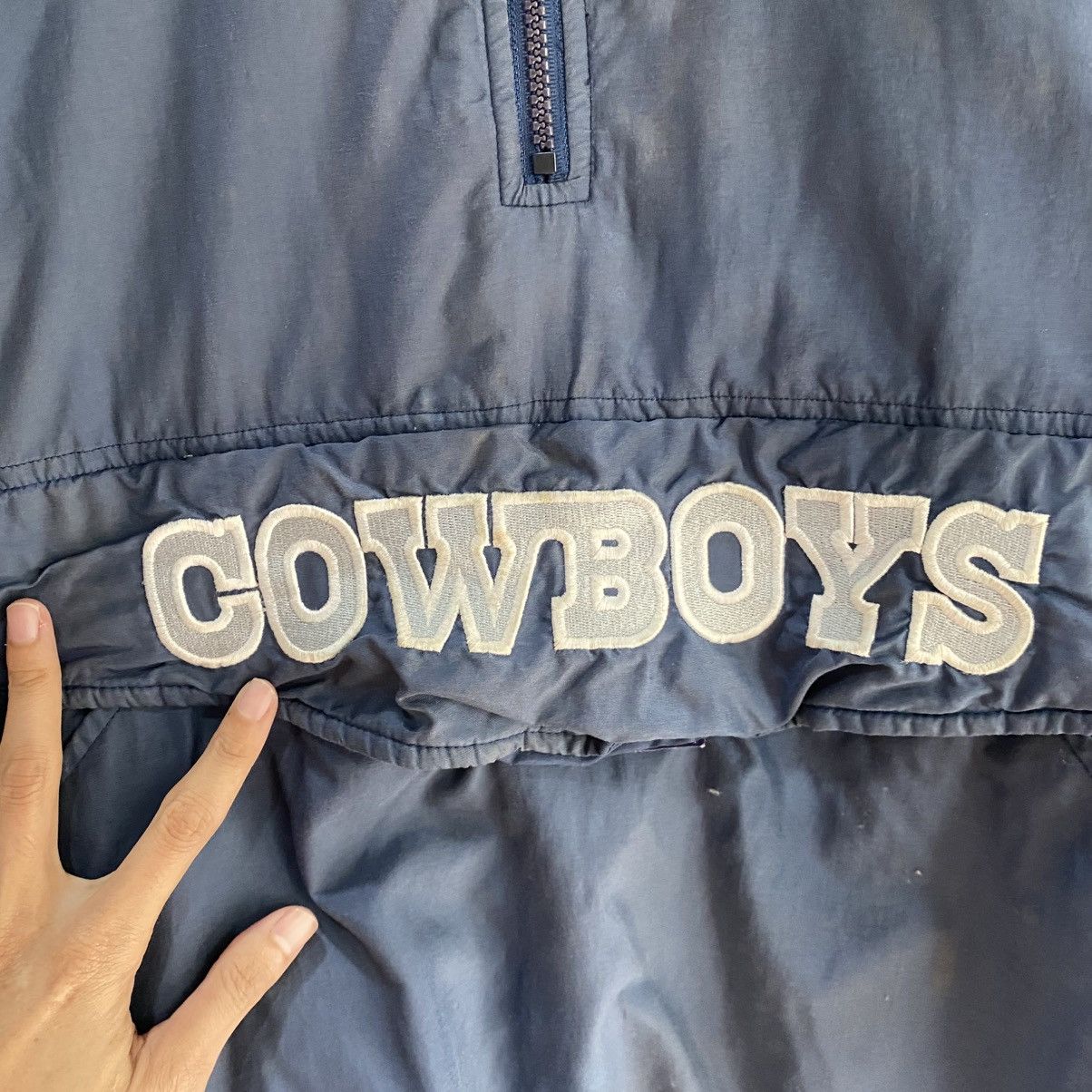 NFL × Starter × Vintage Vintage Dallas Cowboys Oversized Jacket Bombers Hoodies Size US M / EU 48-50 / 2 - 7 Thumbnail