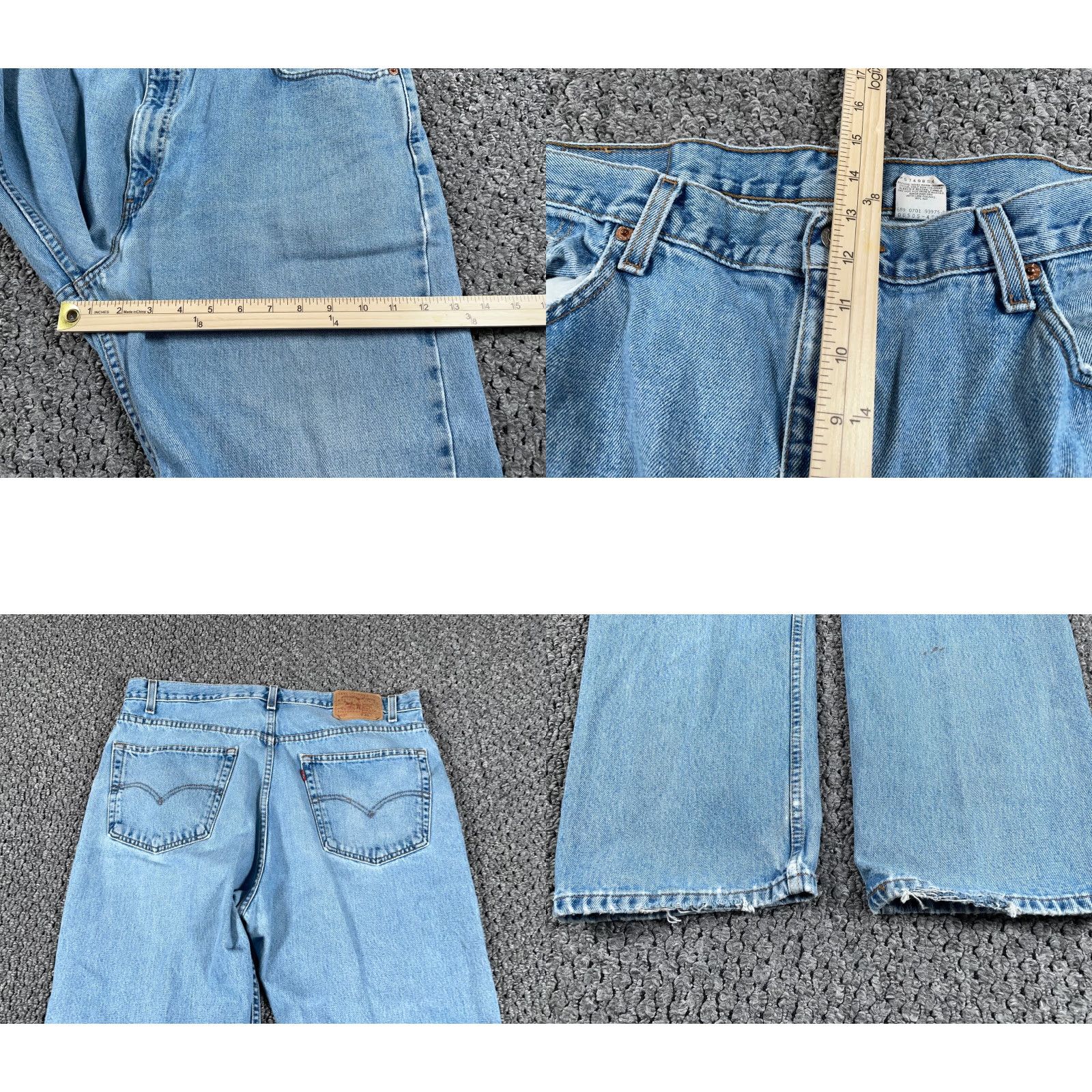 Levi's VINTAGE Levi's 505 Regular Fit Straight Leg Jeans Men's 40 x 29 Light Blue Denim Zip Fly 5-Pocket Design Cotton Cotton 505 90s Retro Grunge Classic Size US 40 / EU 56 - 8 Thumbnail