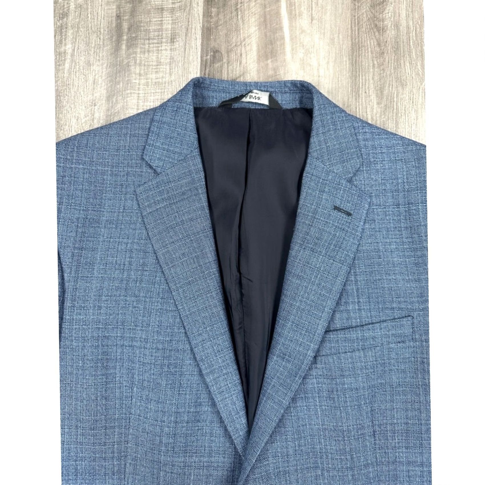 Jos. A. Bank Jos. A. Bank Traveller Textured Wool Sport Coat Blazer 42R Men Navy Wool Blazer 2 Piece Mens Size 42R - 5 Thumbnail