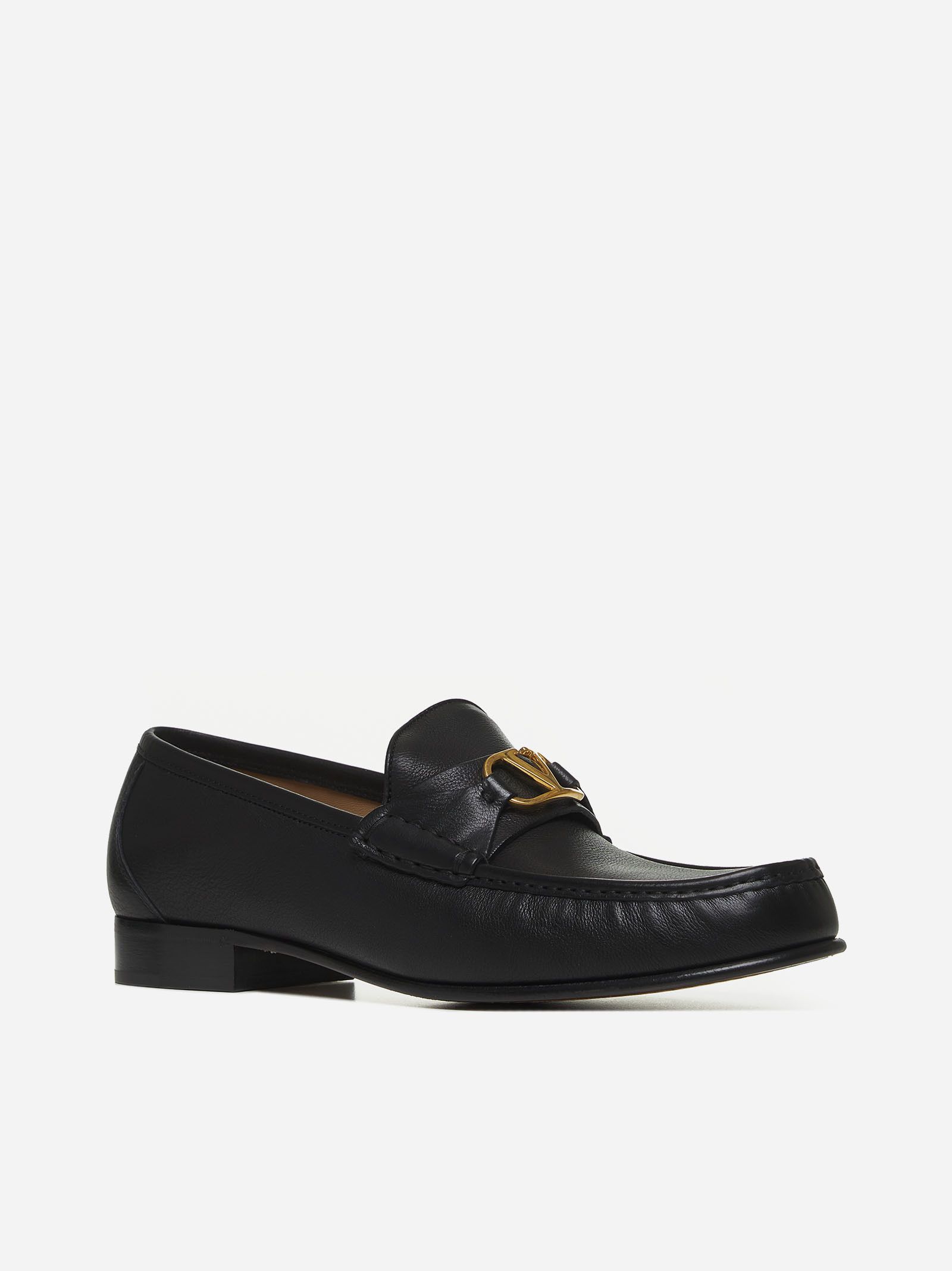 Valentino o1s22i1n1224 Leather Loafers in Black Size US 8 / EU 41 - 2 Thumbnail